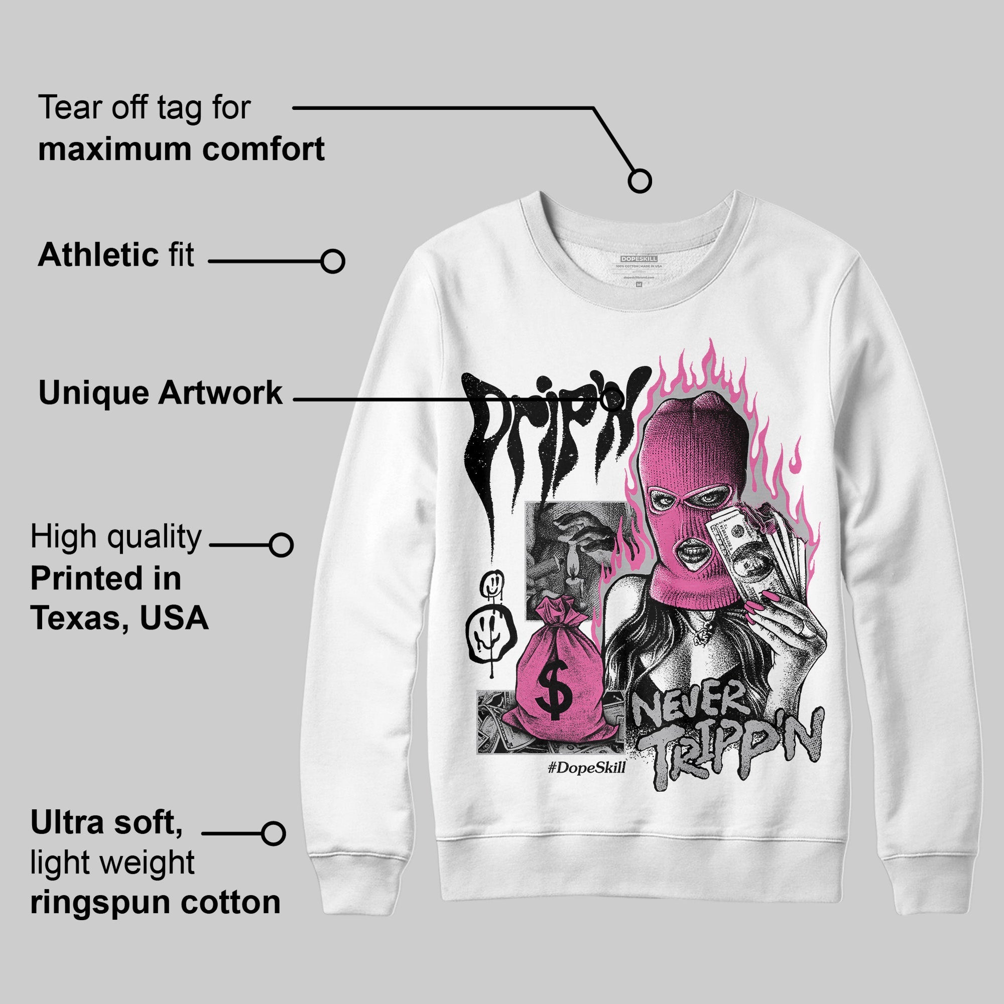 Kayano 14 Cream Sweet Pink superstreetwear Sweatshirt Drip'n Never Tripp'n Graphic