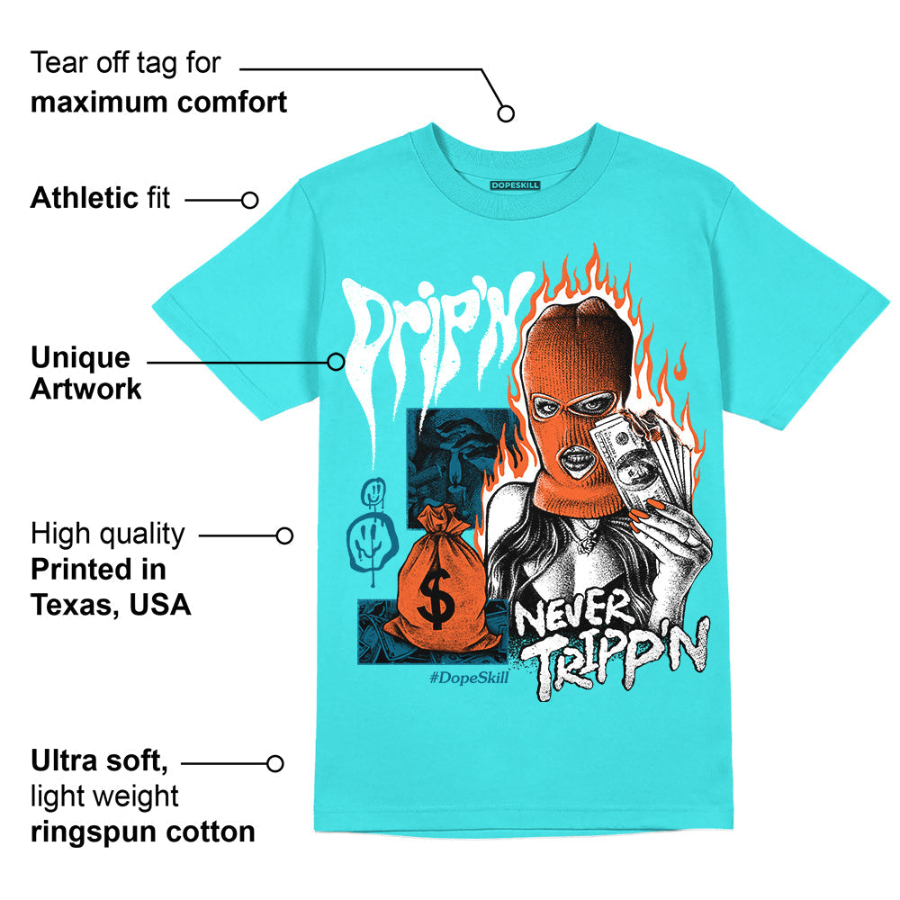 Dunk Dolphins superstreetwear Tahiti Blue T-shirt Drip'n Never Tripp'n Graphic