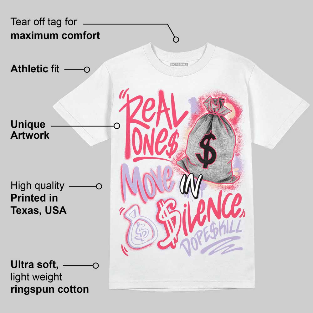 Peanut Butter Jelly 5s superstreetwear T-Shirt Real Ones Move In Silence Graphic