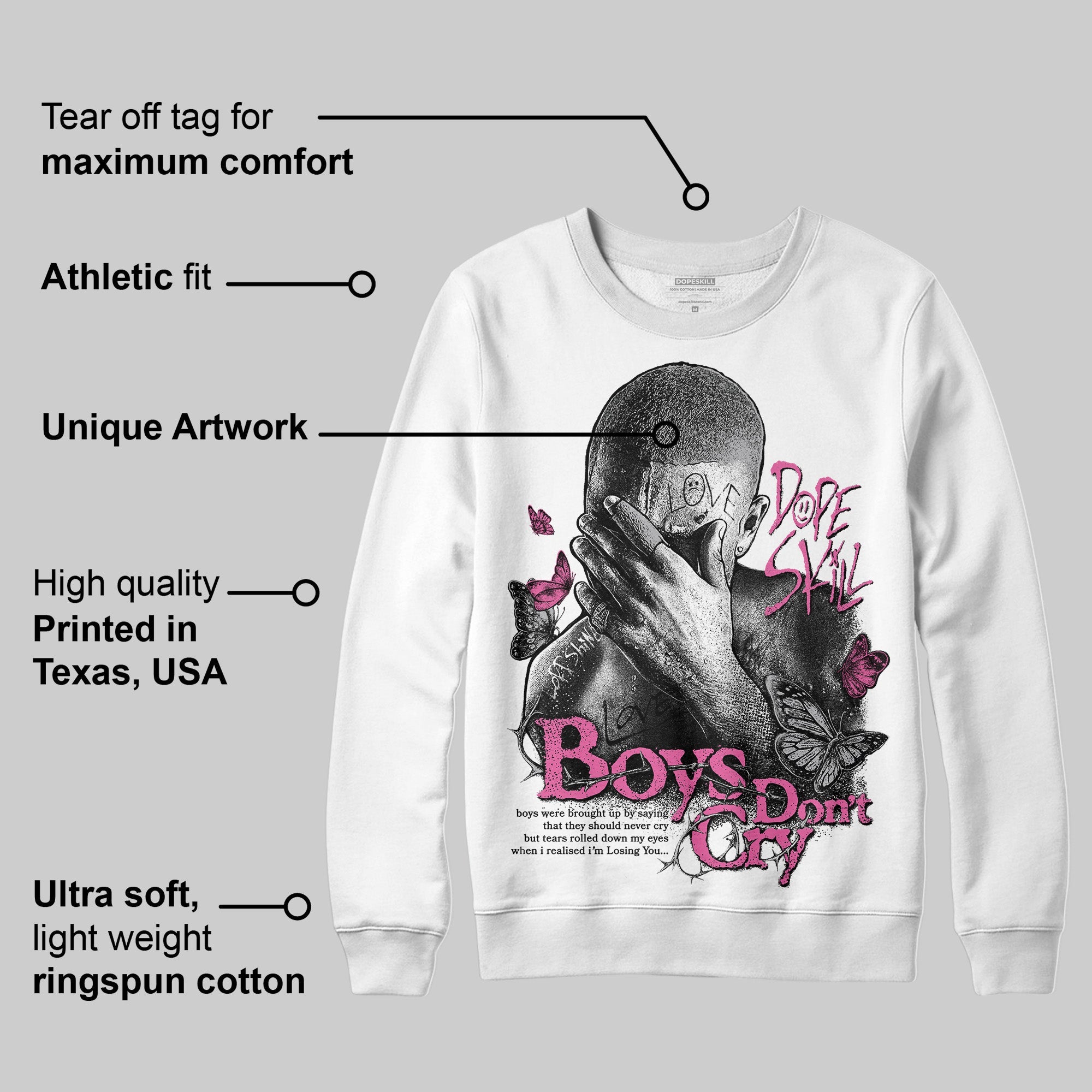 Kayano 14 Cream Sweet Pink superstreetwear Sweatshirt Boys Don't Cry Graphic