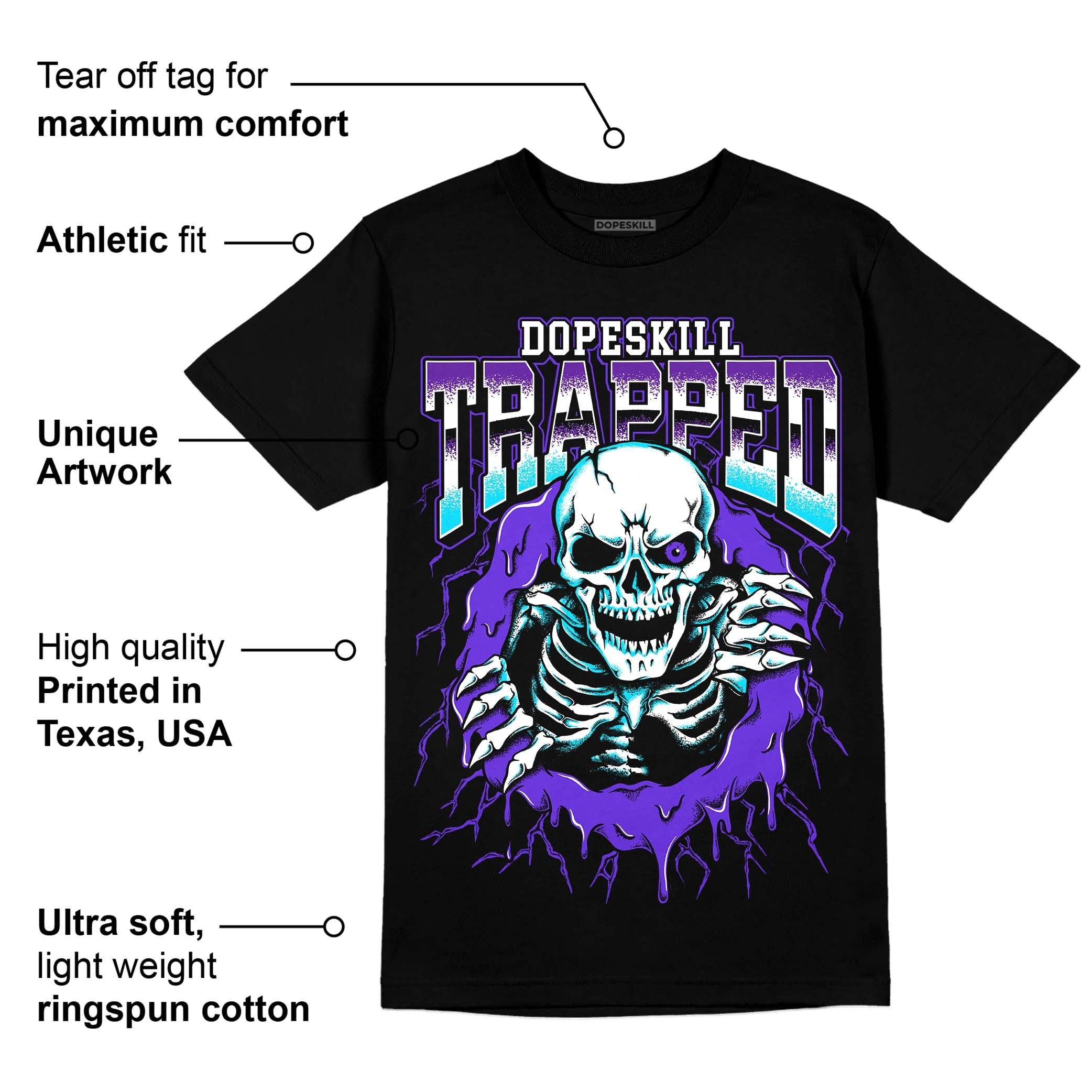 Aqua 6s superstreetwear T-Shirt Trapped Halloween Graphic
