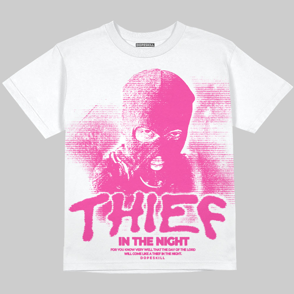 Pink Collection superstreetwear Oversize Print T-Shirt Thief In The Night Graphic