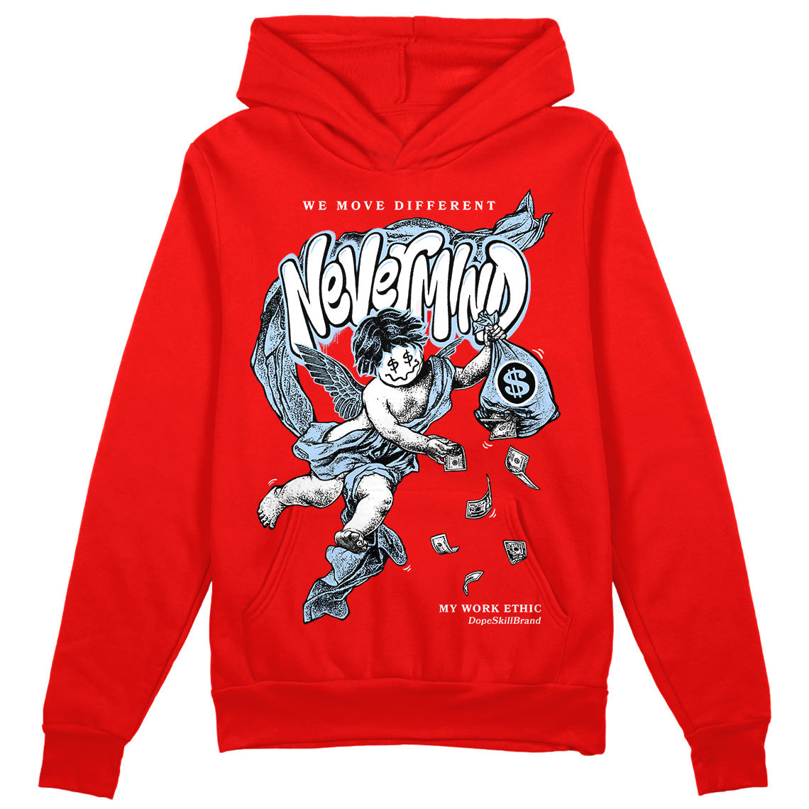 Cherry 11s superstreetwear Varsity Red Hoodie Sweatshirt Nevermind Graphic