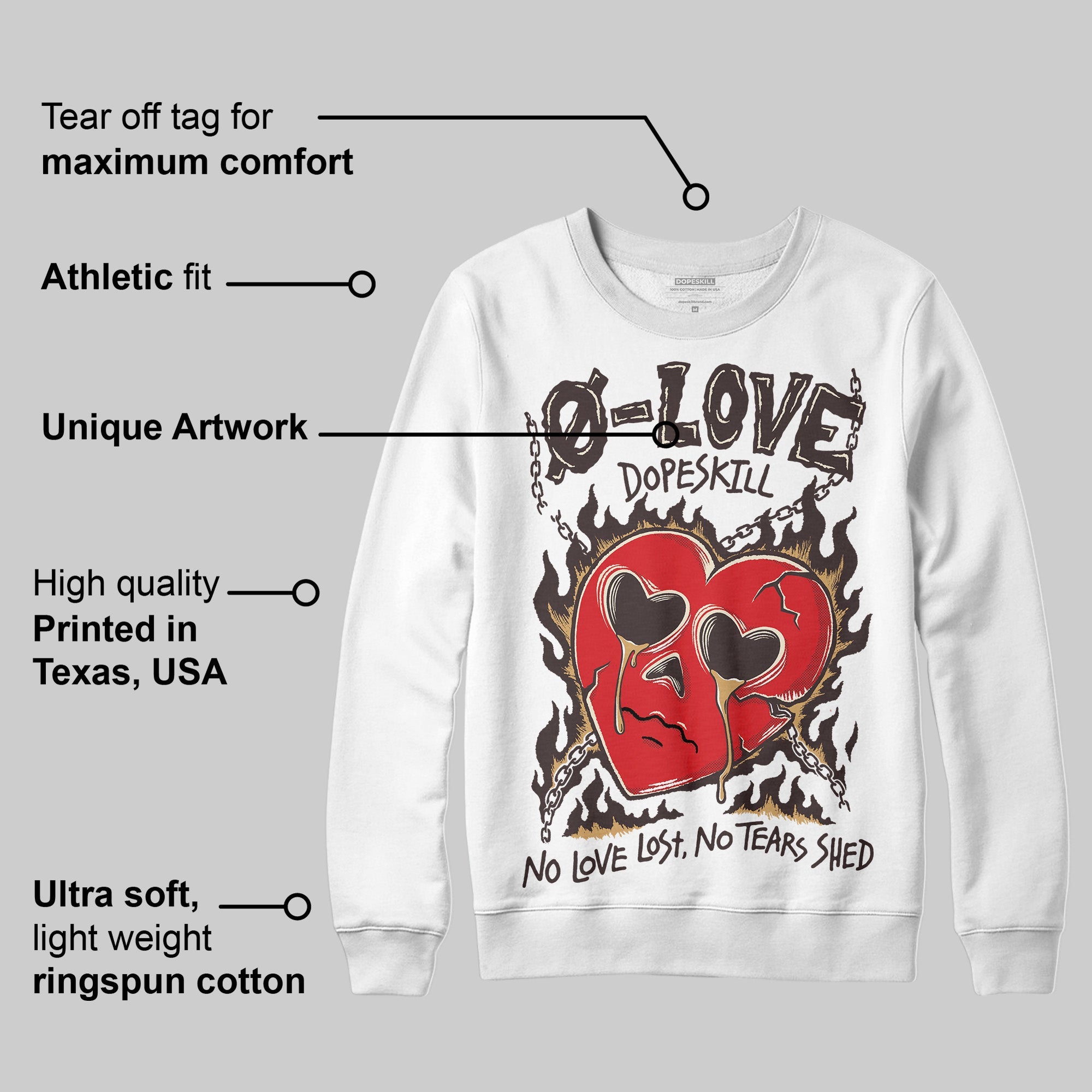 Earth 5s superstreetwear Sweatshirt Crying Heart Graphic