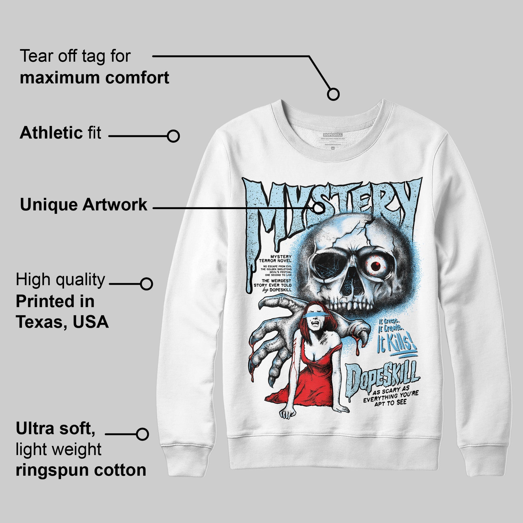 Legend Blue 11s superstreetwear Sweatshirt Mystery Ghostly Grasp Graphic