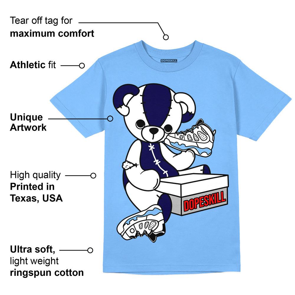 Powder Blue 9s superstreetwear Sky Blue T-shirt Sneakerhead BEAR Graphic