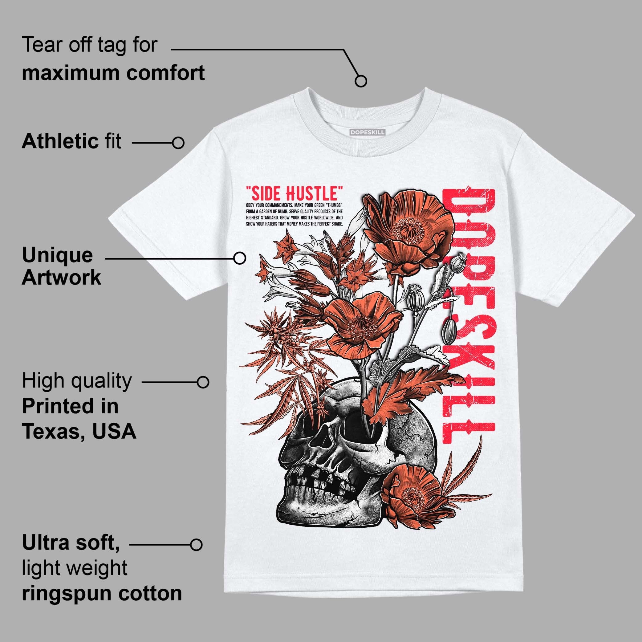 Crimson Bliss 5s superstreetwear T-Shirt Side Hustle Graphic