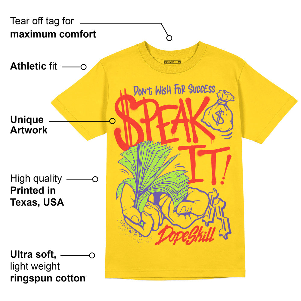 Yellow Ochre 6s superstreetwear Yellow T-shirt Speak It Graphic