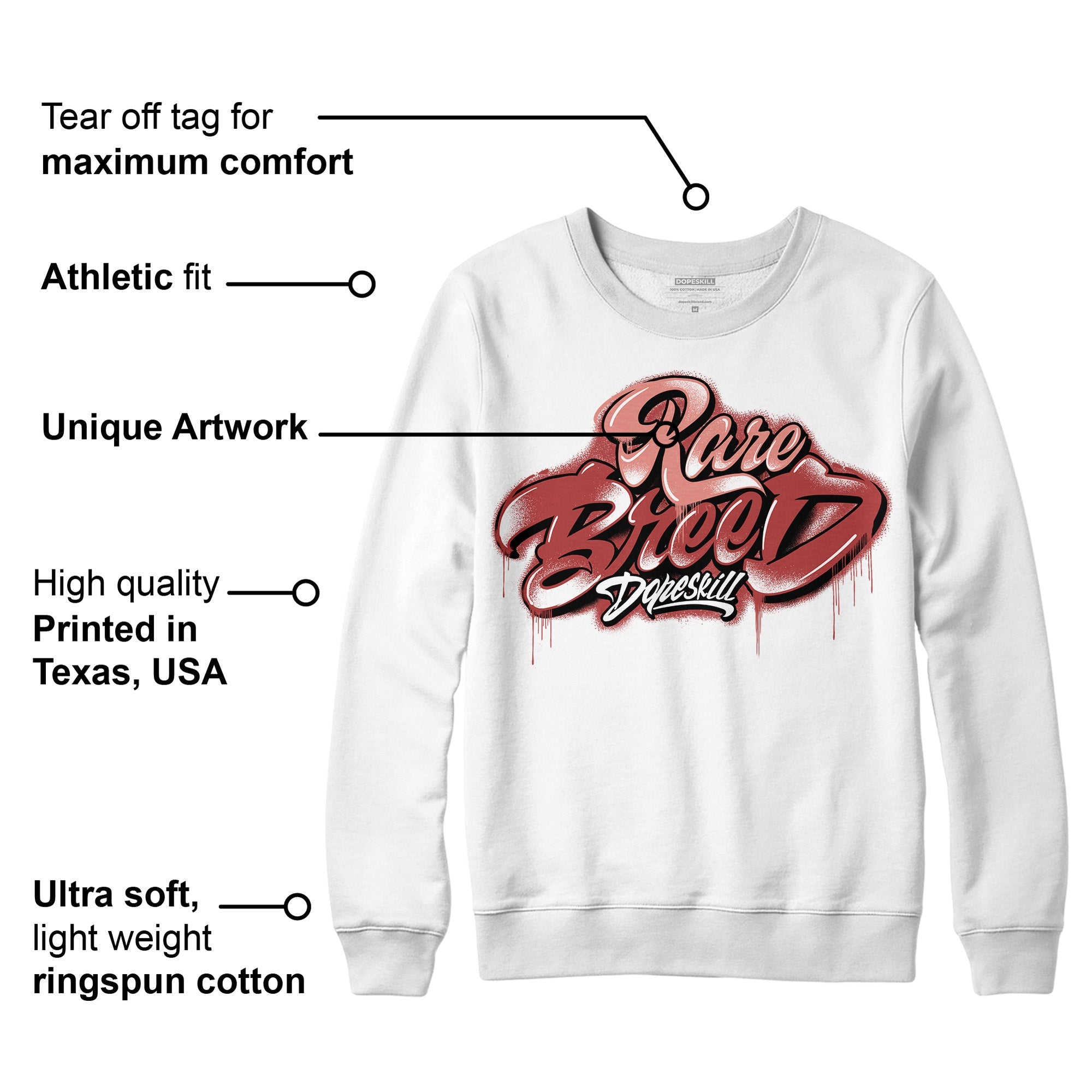 Dune Red 13s superstreetwear Sweatshirt Rare Breed Type Graphic