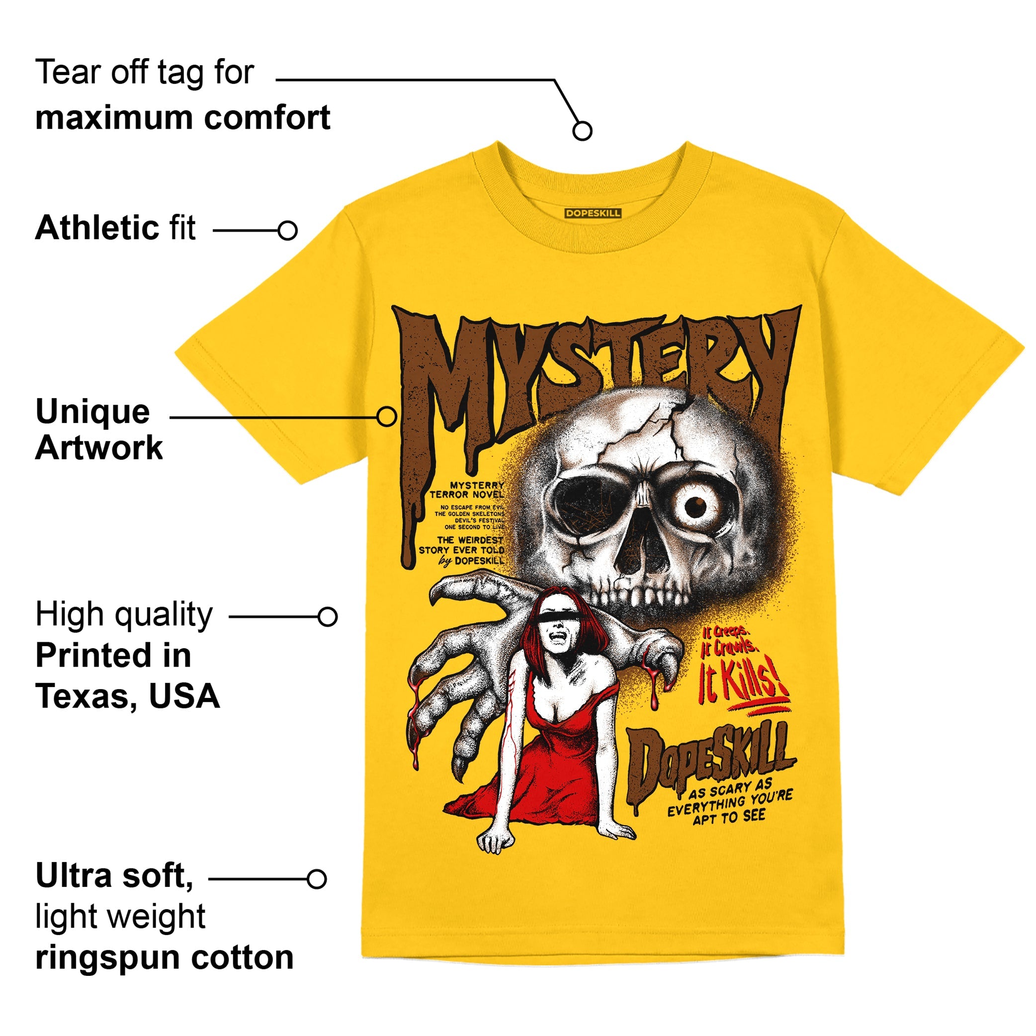 Yellow Collection superstreetwear Gold T-shirt Mystery Ghostly Grasp Graphic