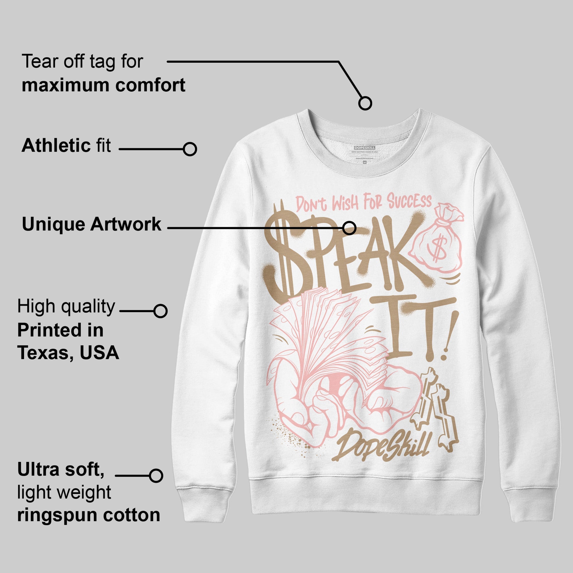AIR FORCE 1 LINEN superstreetwear Sweatshirt Speak It Graphic