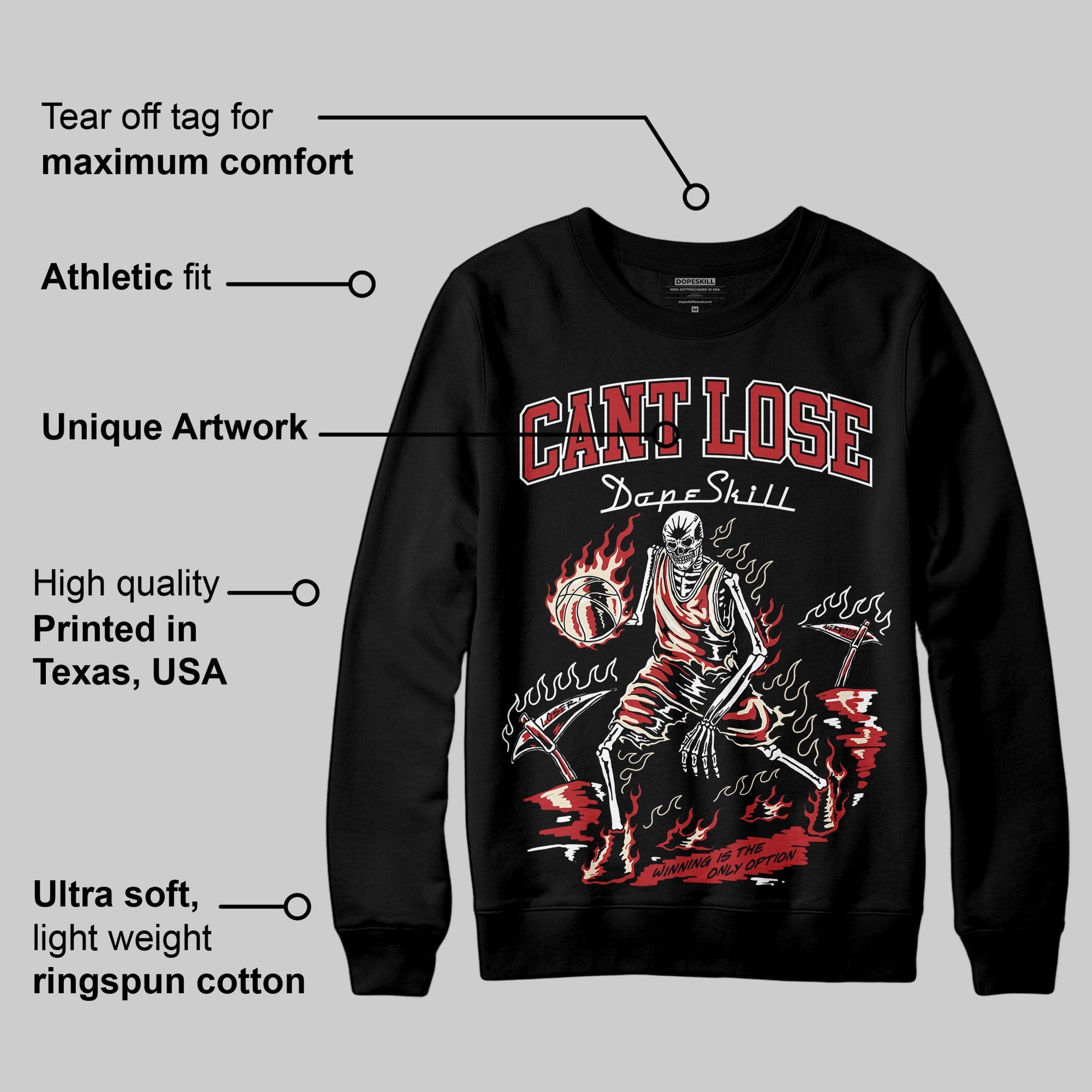 Black Toe Reimagined 1s superstreetwear Sweatshirt Cant Lose Graphic
