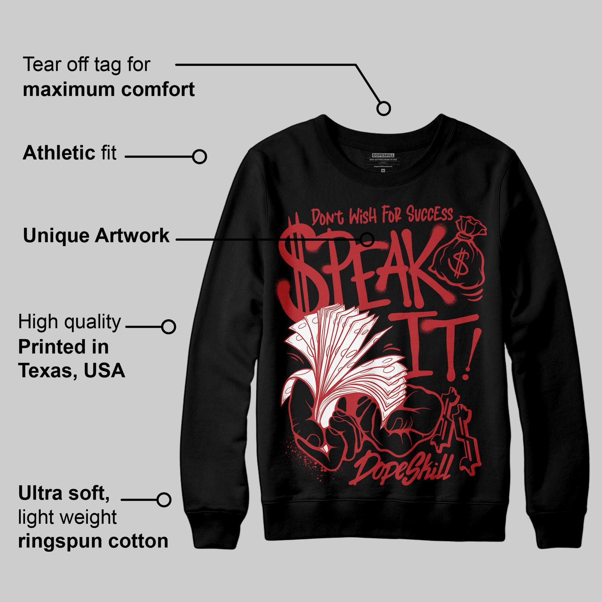 Flu Game 12s superstreetwear Sweatshirt Speak It Graphic