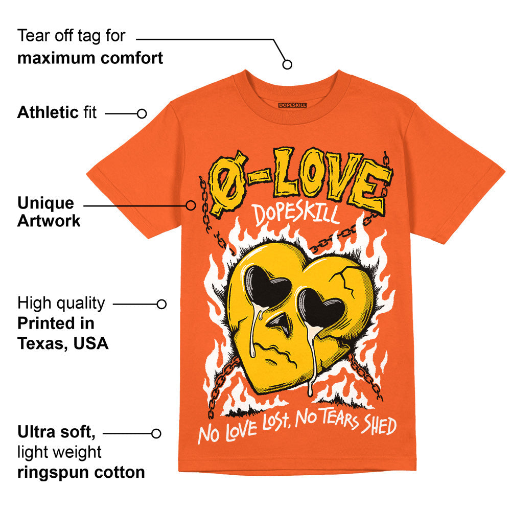 Georgia Peach 3s superstreetwear Orange T-shirt Crying Heart Graphic