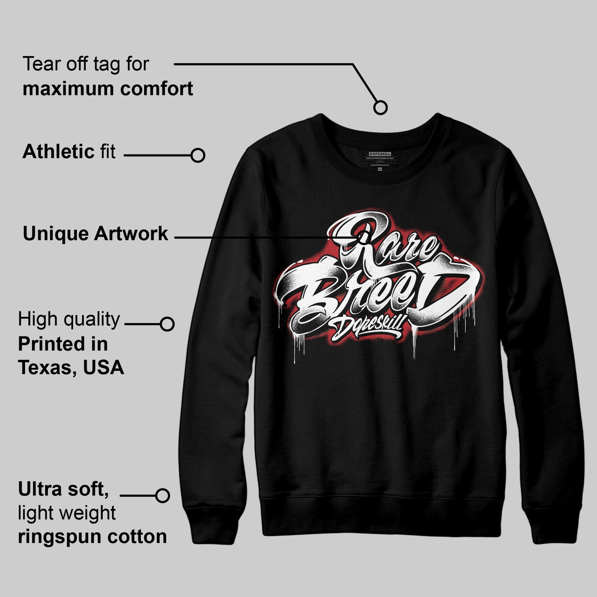 Bred Velvet 11s superstreetwear Sweatshirt Rare Breed Type Graphic