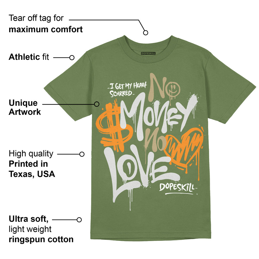 Olive 5s superstreetwear Olive T-shirt No Money No Love Typo Graphic