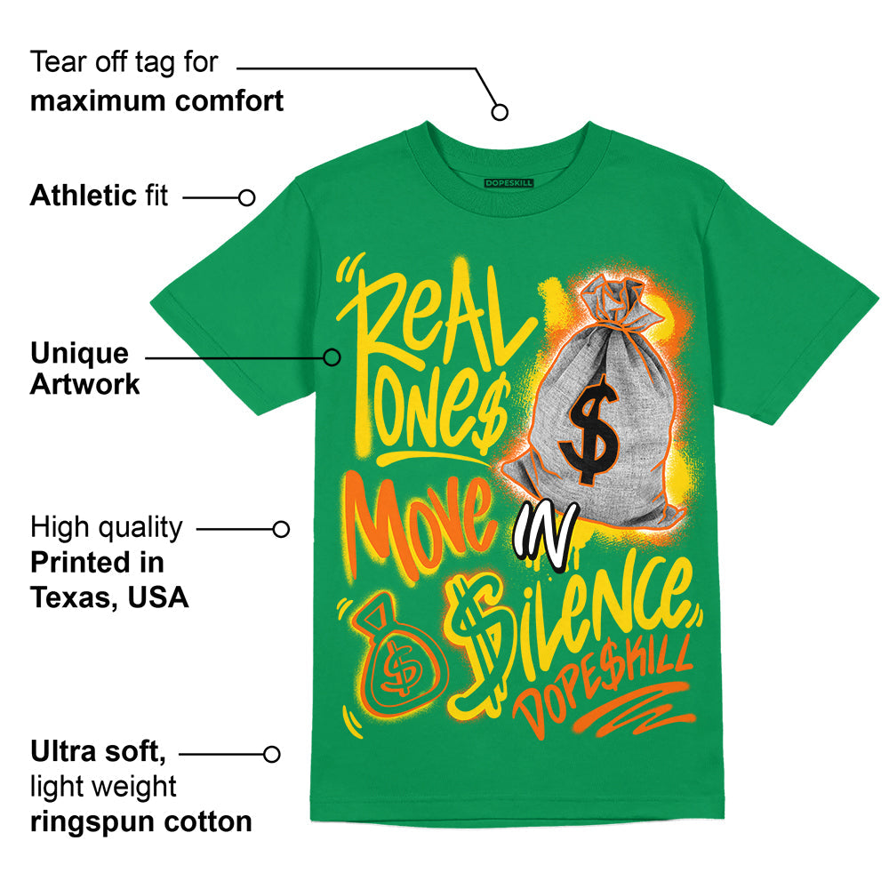 Green Collection superstreetwear Green T-shirt Real Ones Move In Silence Graphic