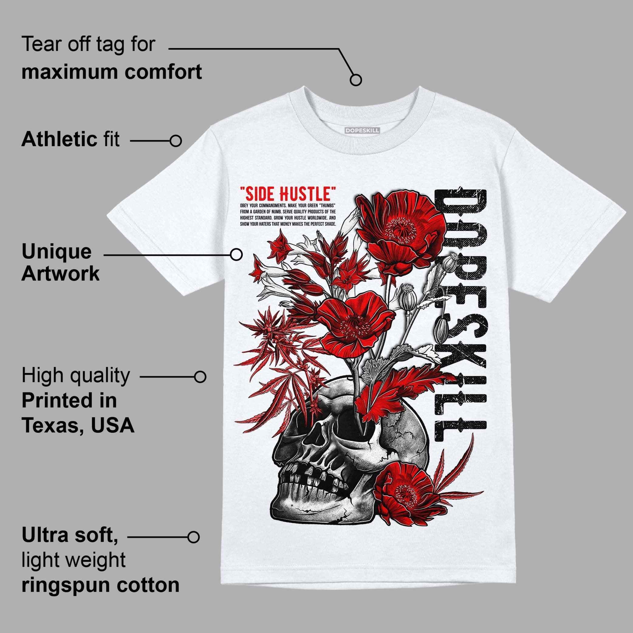 Red Cement 4S superstreetwear T-Shirt Side Hustle Graphic