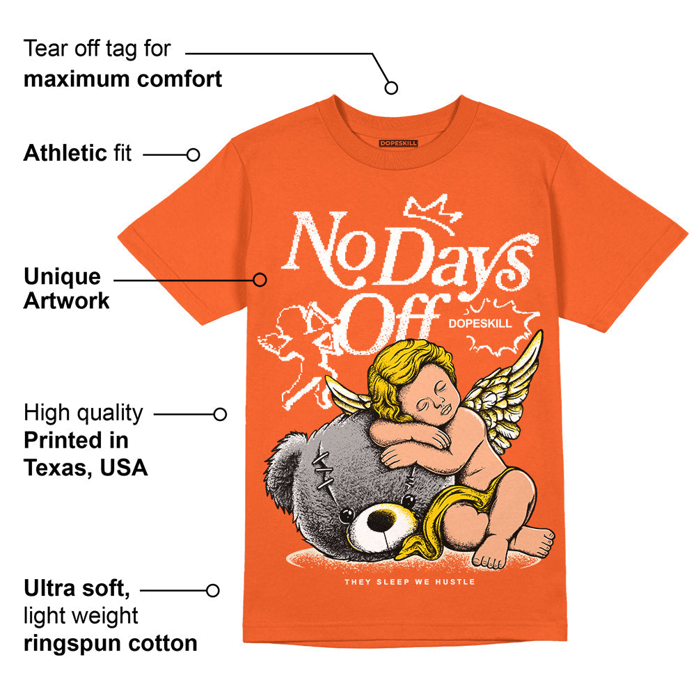 Georgia Peach 3s superstreetwear Orange T-shirt New No Days Off Graphic