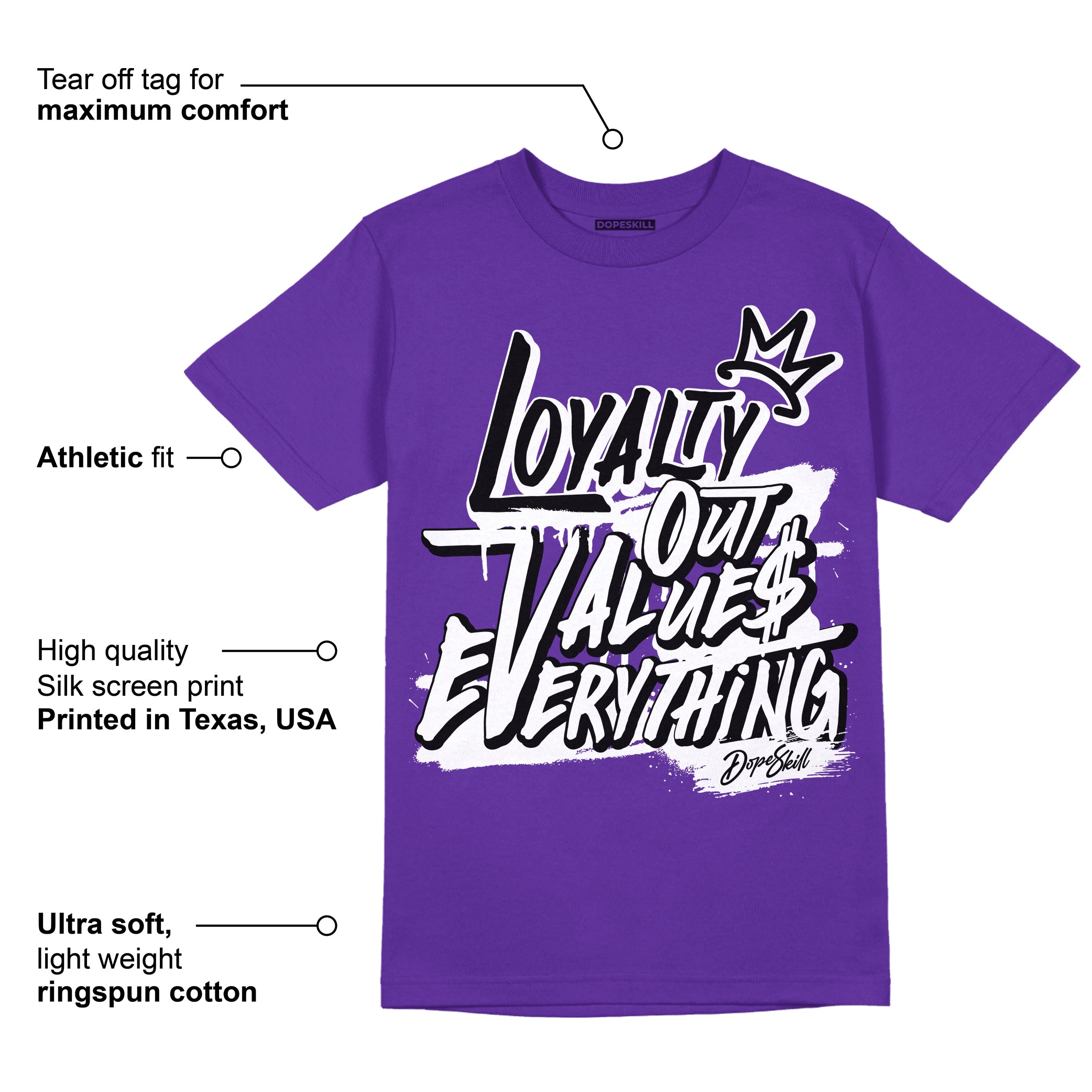 PURPLE Collection superstreetwear Purple T-shirt LOVE Graphic
