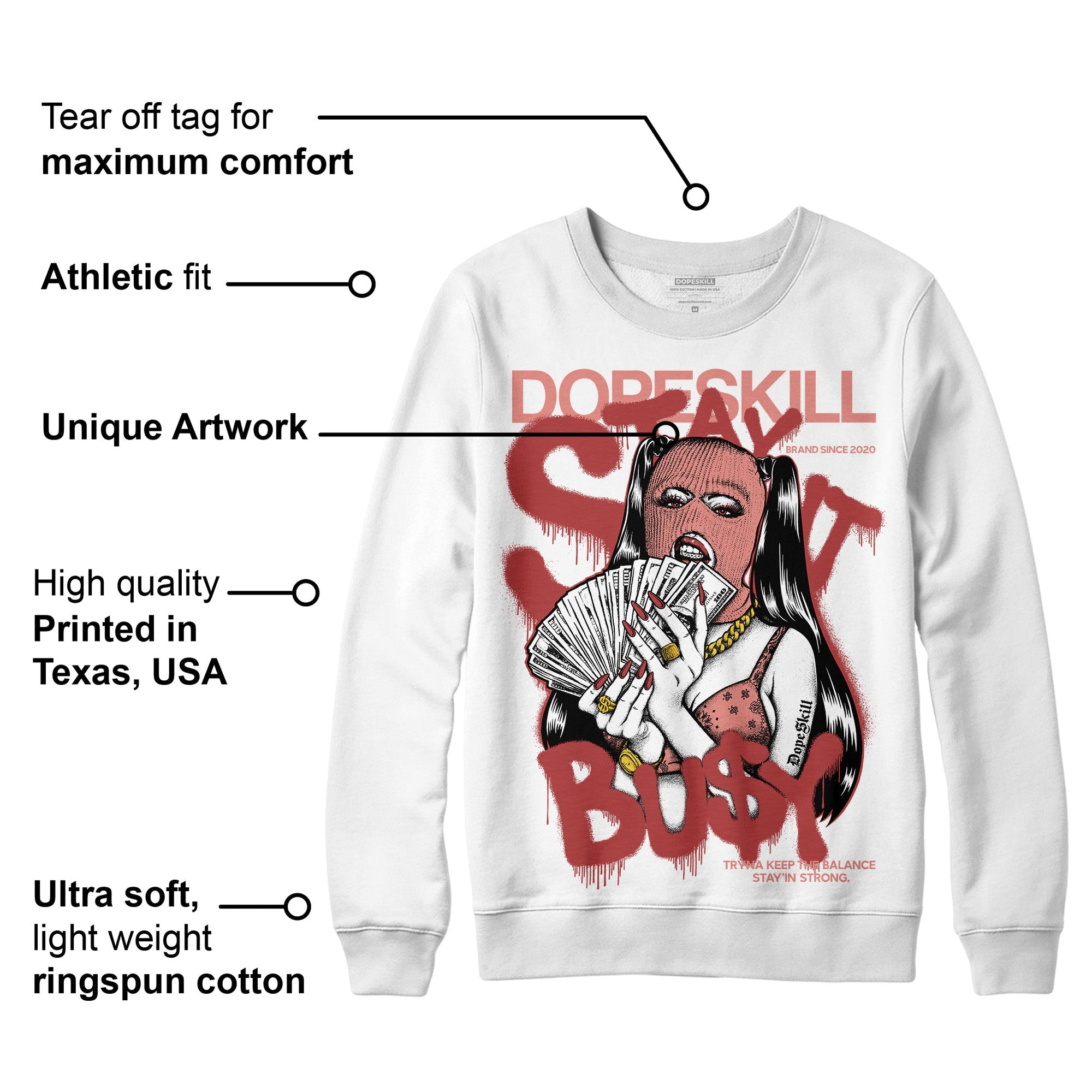 Dune Red 13s superstreetwear Sweatshirt Stay It Busy Graphic