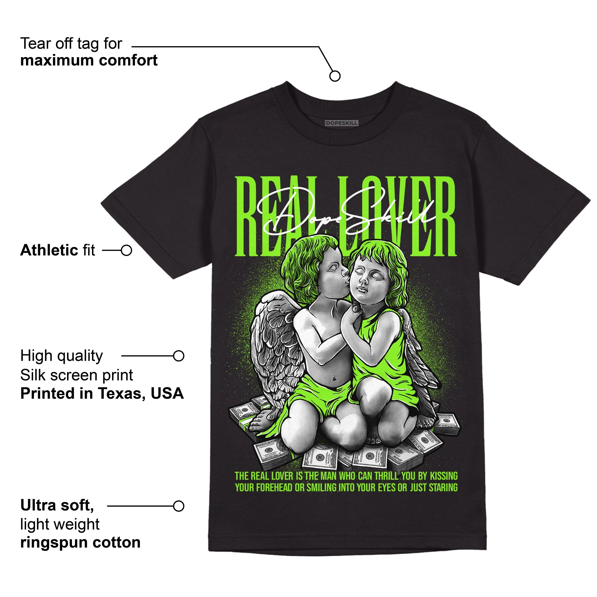 Neon Green Collection superstreetwear T-Shirt Real Lover Graphic