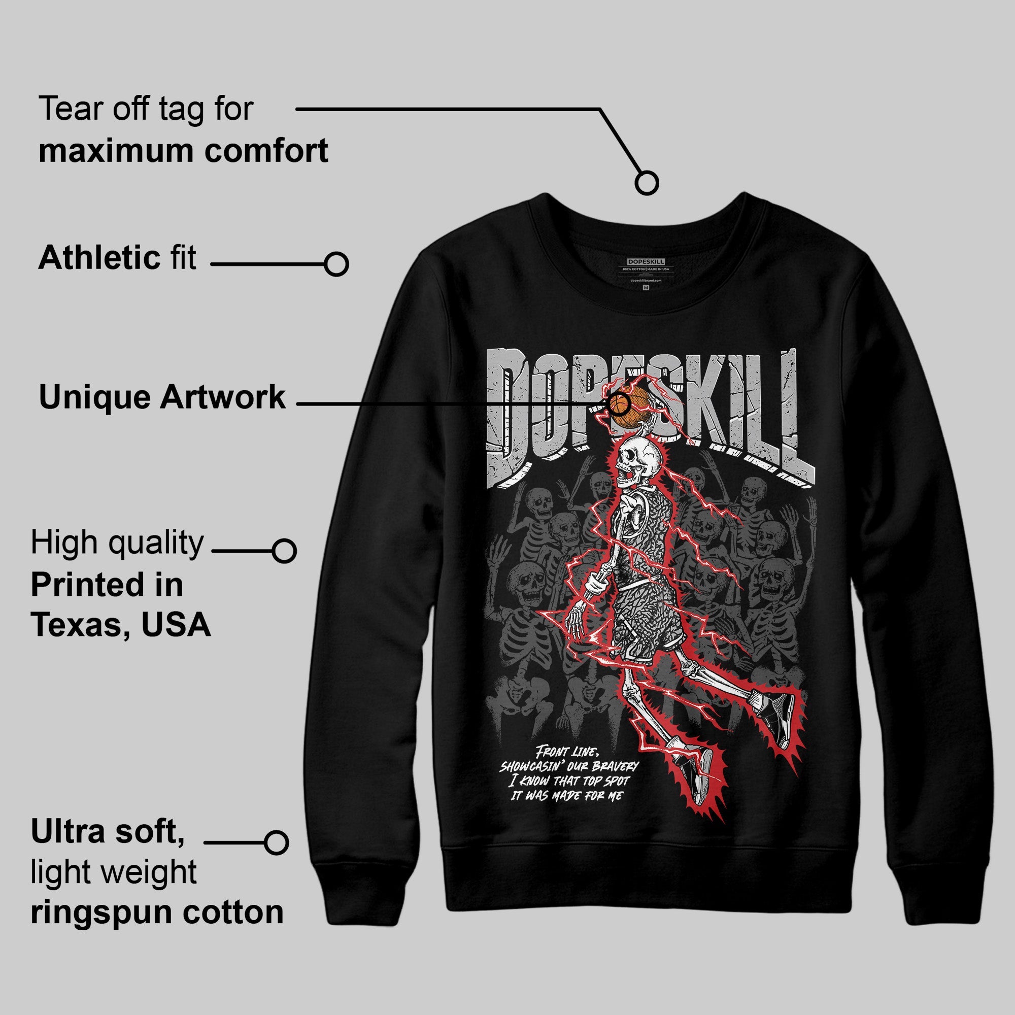 Black Cement 3s superstreetwear Sweatshirt Thunder Dunk Graphic