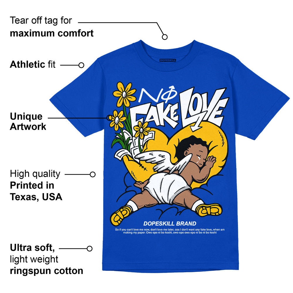 Royal Blue Collection superstreetwear Royal Blue T-shirt No Fake Love Graphic