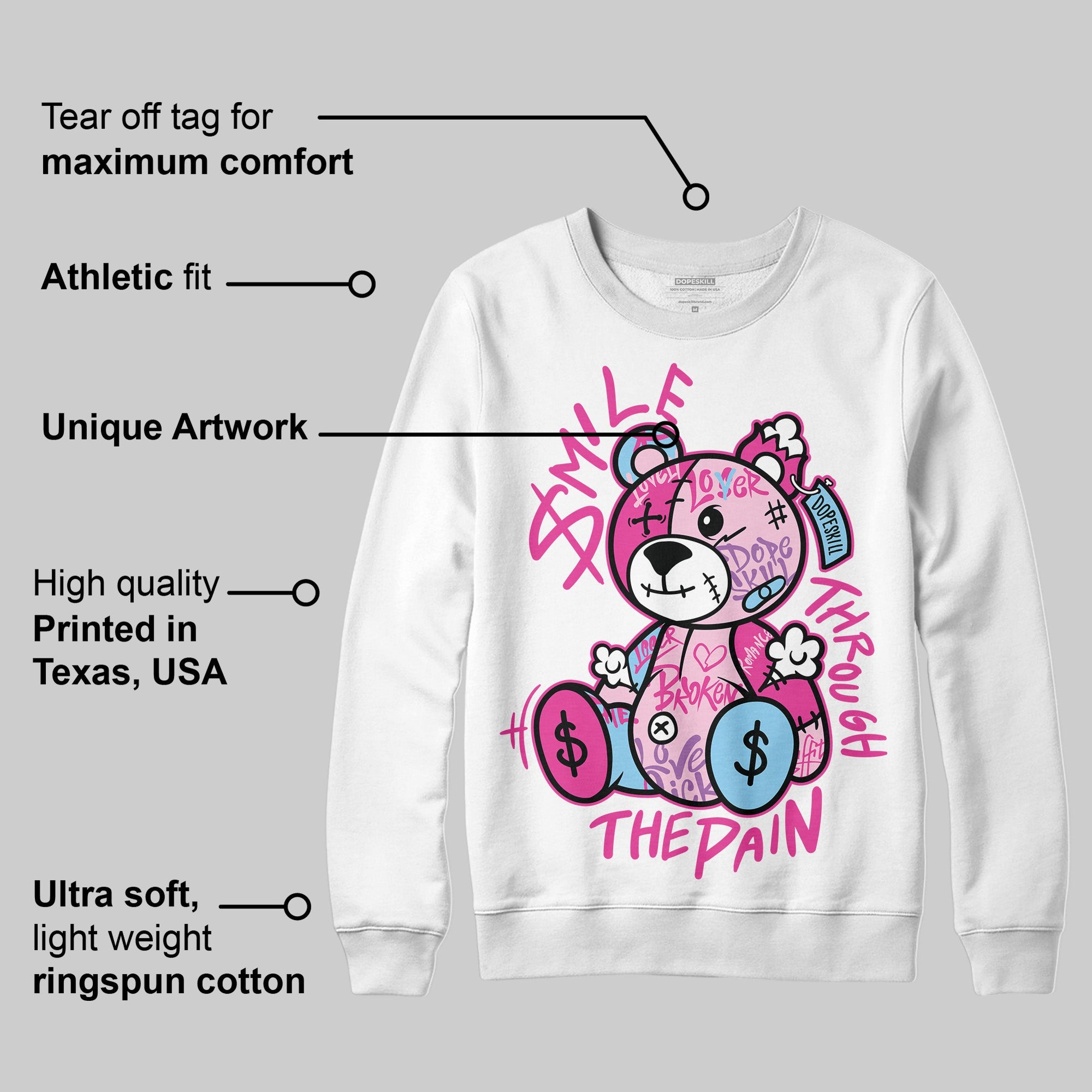 Doernbecher 6s superstreetwear Sweatshirt Smile Through The Pain Graphic