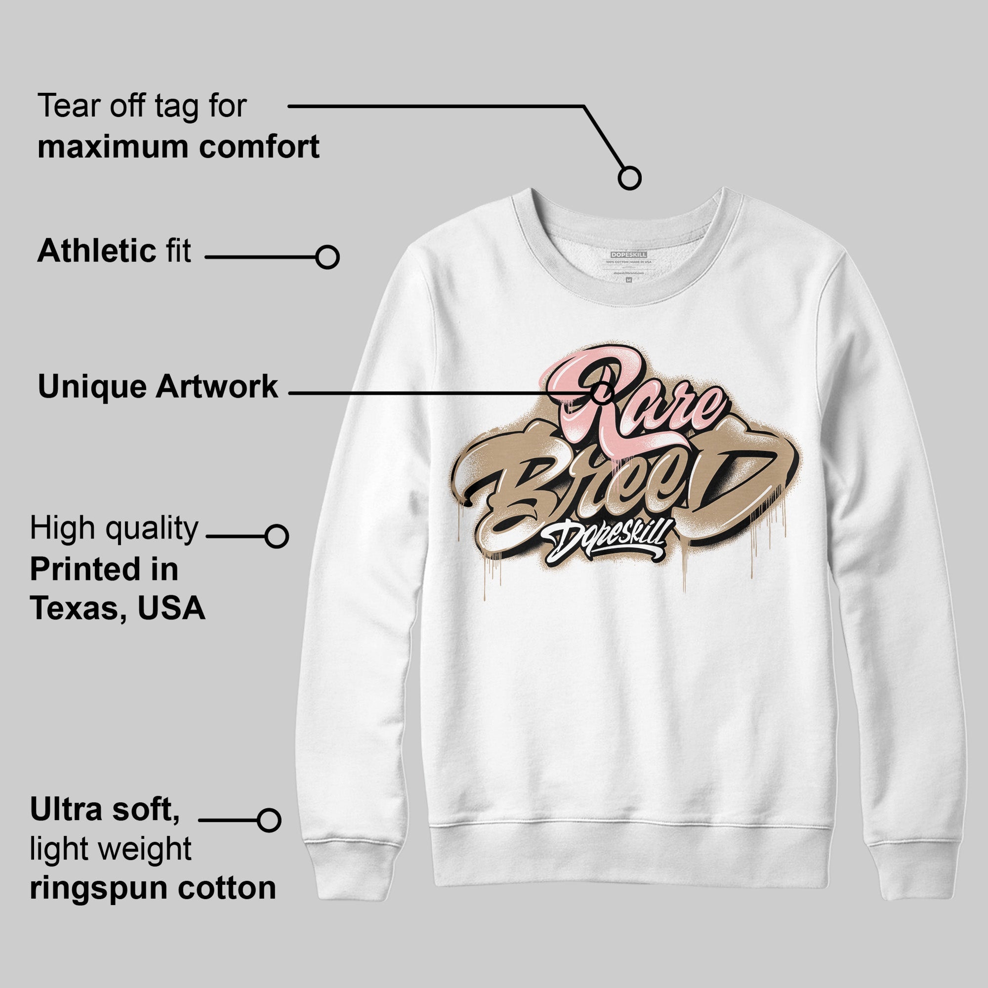 AIR FORCE 1 LINEN superstreetwear Sweatshirt Rare Breed Type Graphic