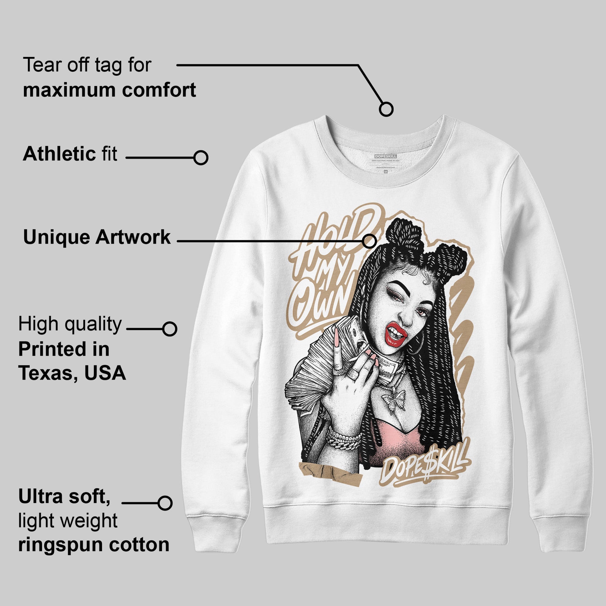 AIR FORCE 1 LINEN superstreetwear Sweatshirt New H.M.O Graphic