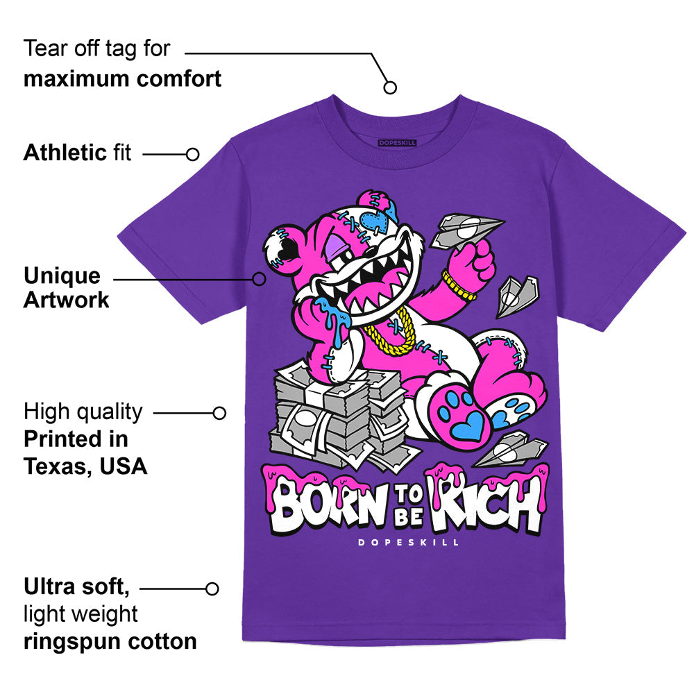 PURPLE Collection superstreetwear Purple T-shirt Born To Be Rich Graphic