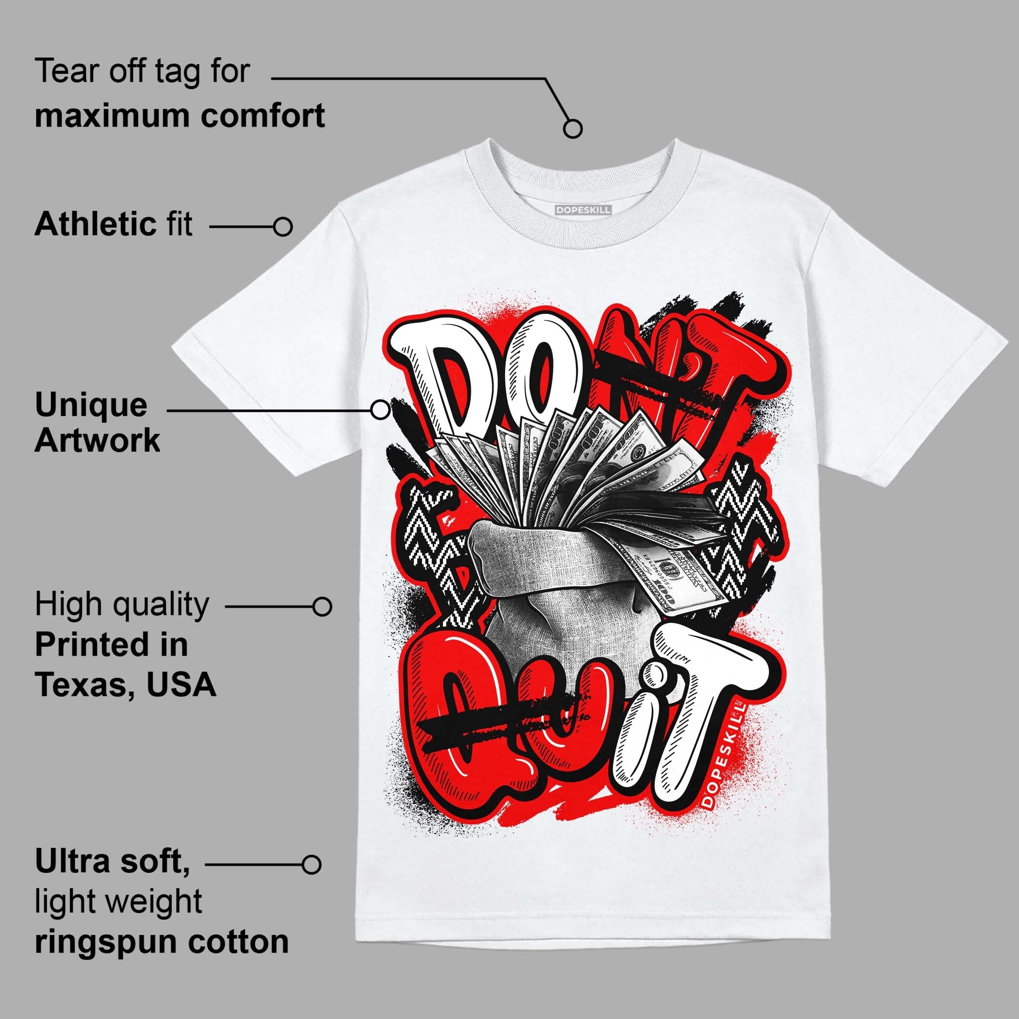 Cherry 12s superstreetwear T-Shirt Don't Quit Graphic