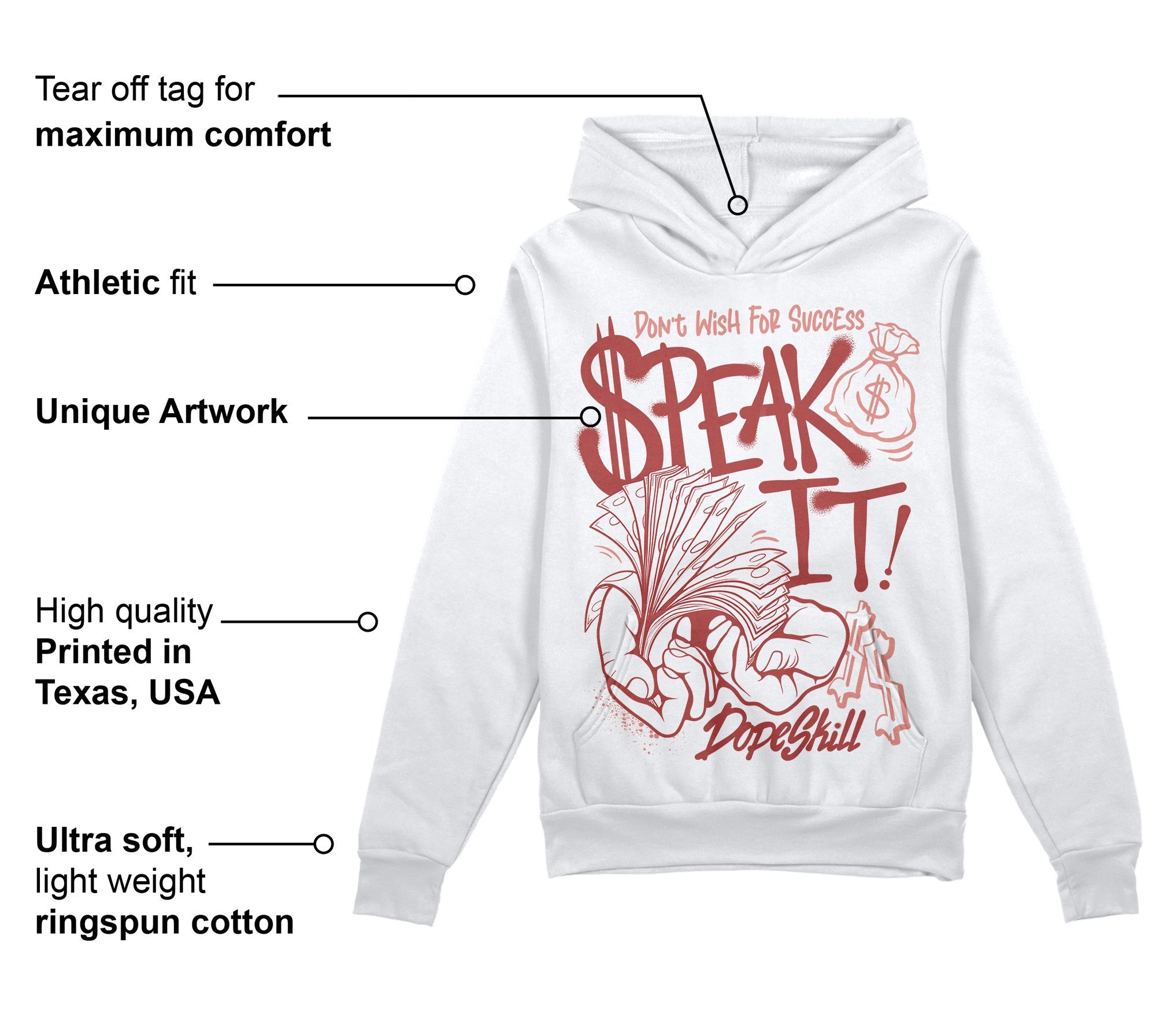 Dune Red 13s superstreetwear Hoodie Sweatshirt Speak It Graphic