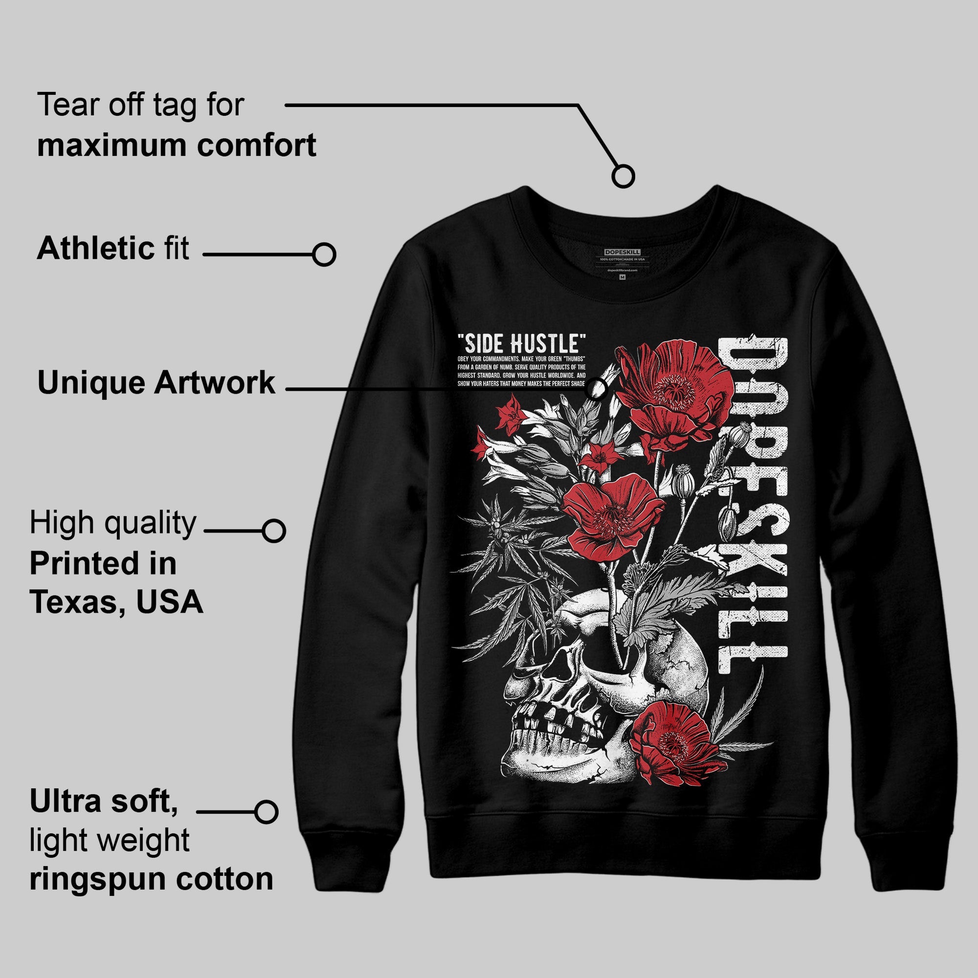 Bred Velvet 11s superstreetwear Sweatshirt Side Hustle Graphic
