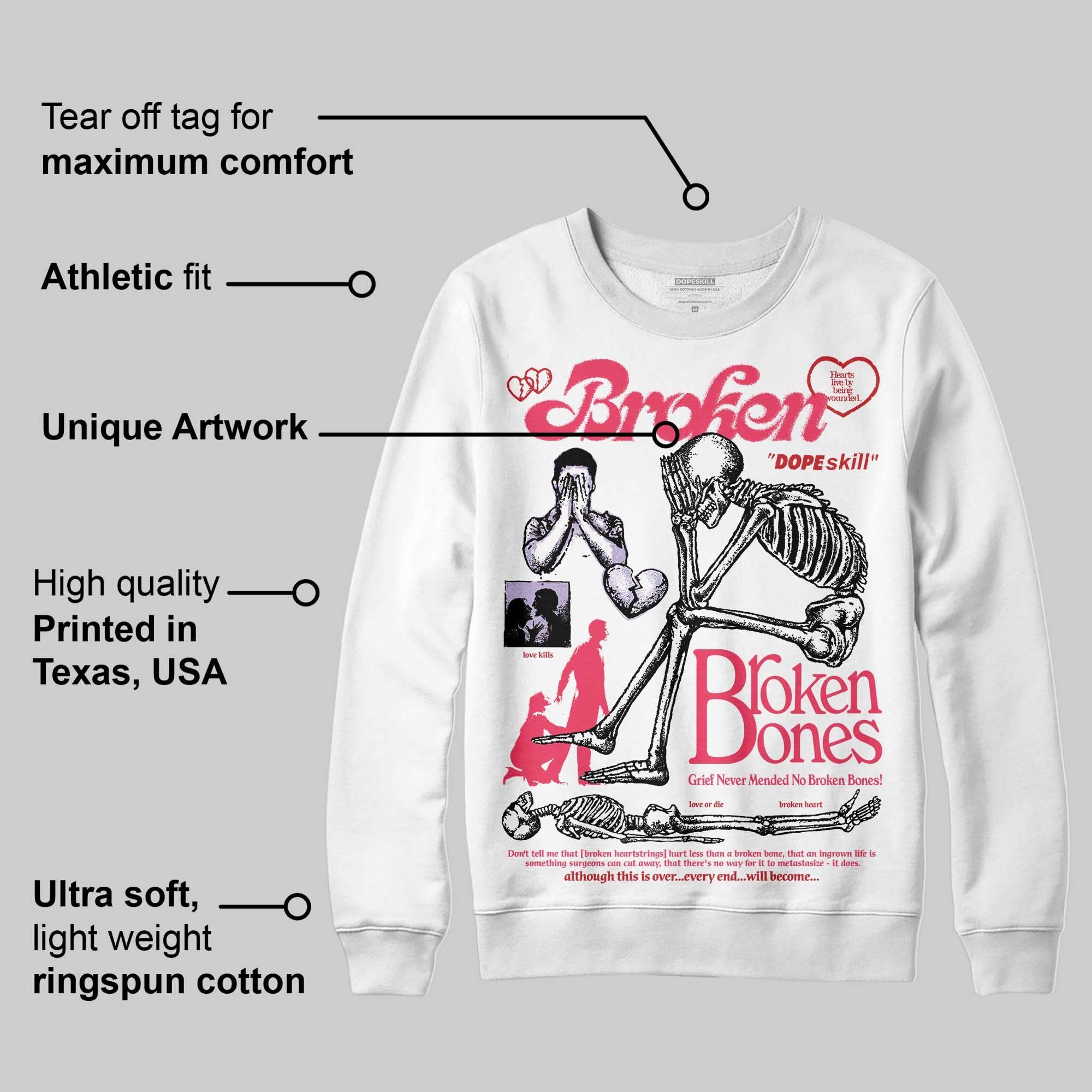 Peanut Butter Jelly 5s superstreetwear Sweatshirt Broken Bones Graphic