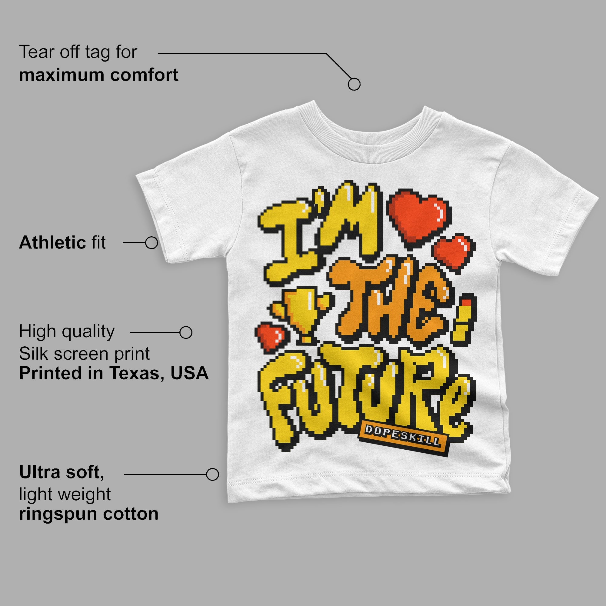 Yellow Ochre 6s superstreetwear Toddler Kids T-shirt I'm The Future Graphic