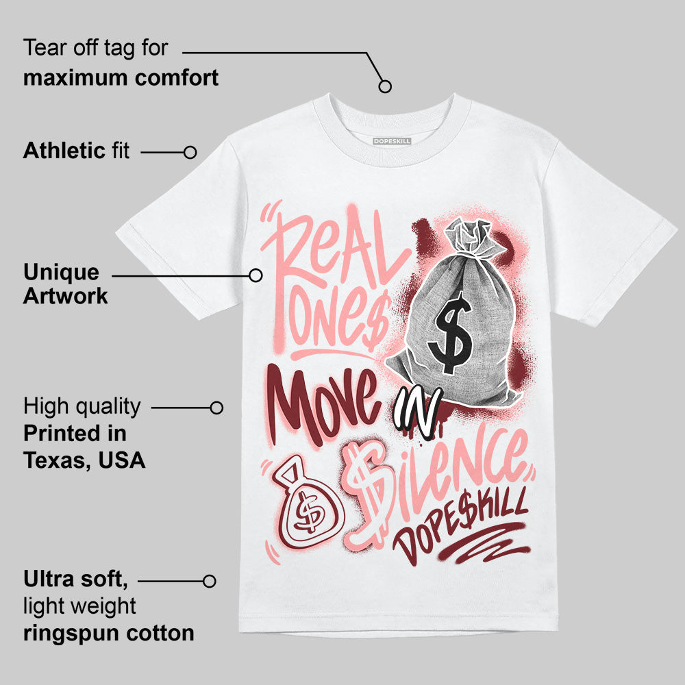 VALENTINE'S Day 3s superstreetwear T-Shirt Real Ones Move In Silence Graphic