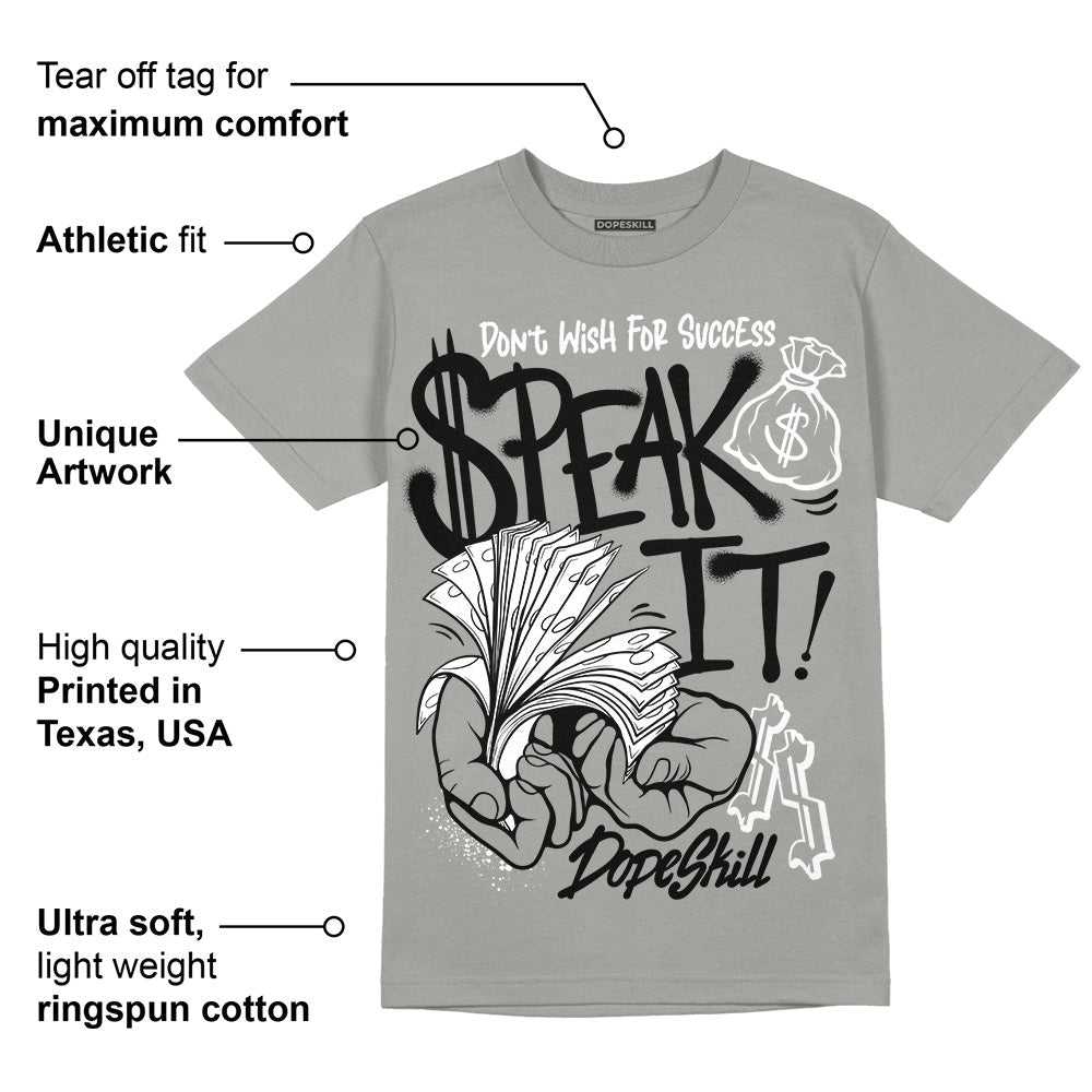 Wet Cement 4s superstreetwear Grey T-shirt Speak It Graphic