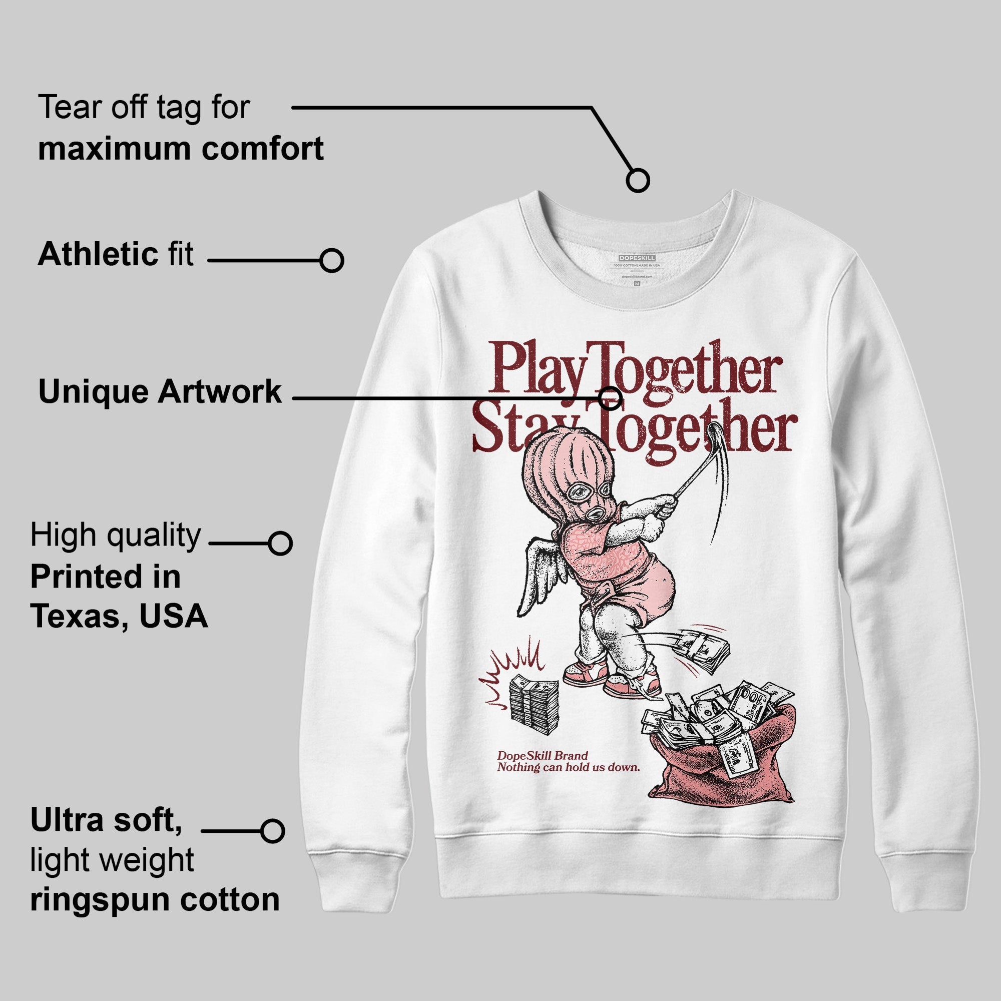 VALENTINE'S Day 3s superstreetwear Sweatshirt Play together,Stay together Graphic