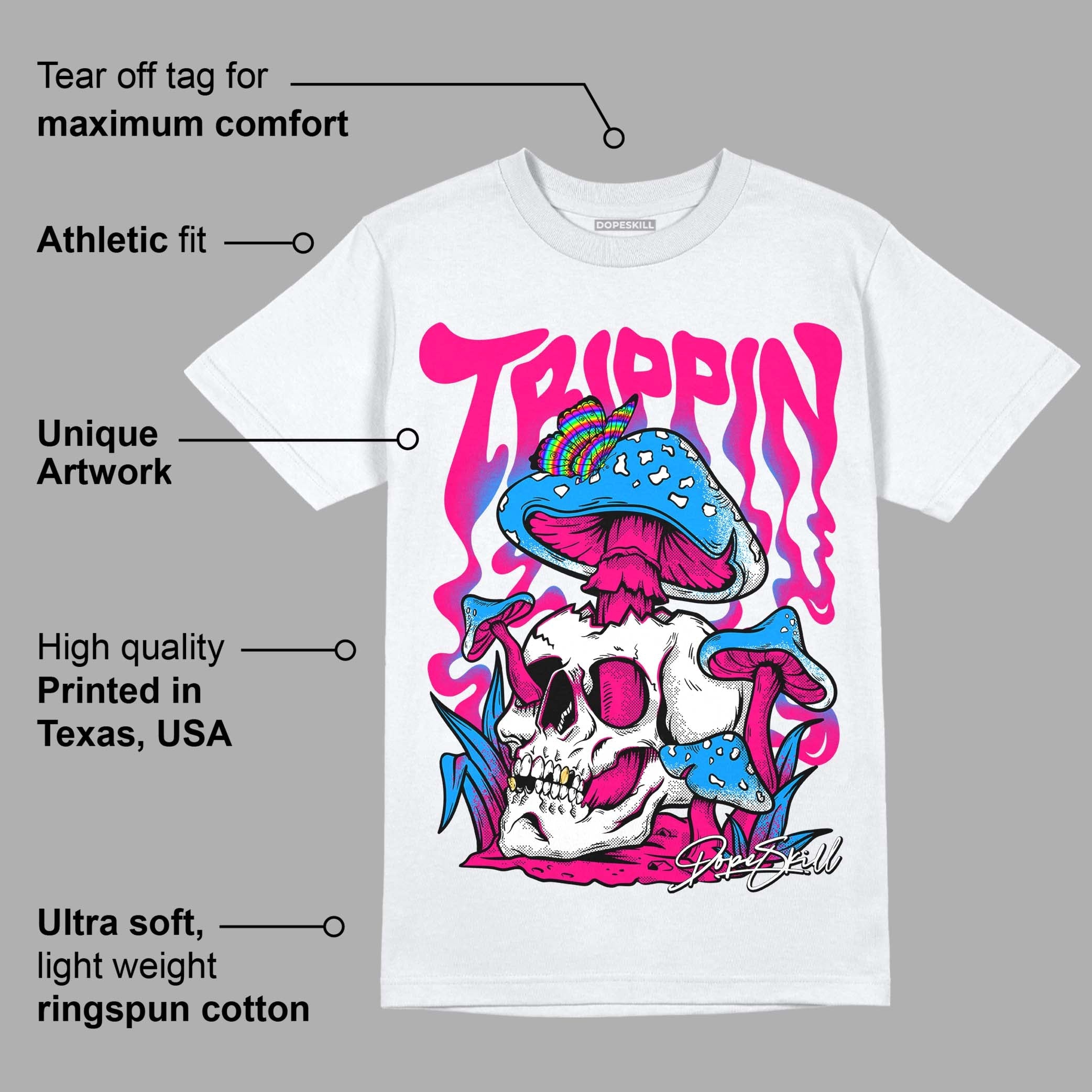 Fierce Pink 1s superstreetwear T-Shirt Trippin Graphic