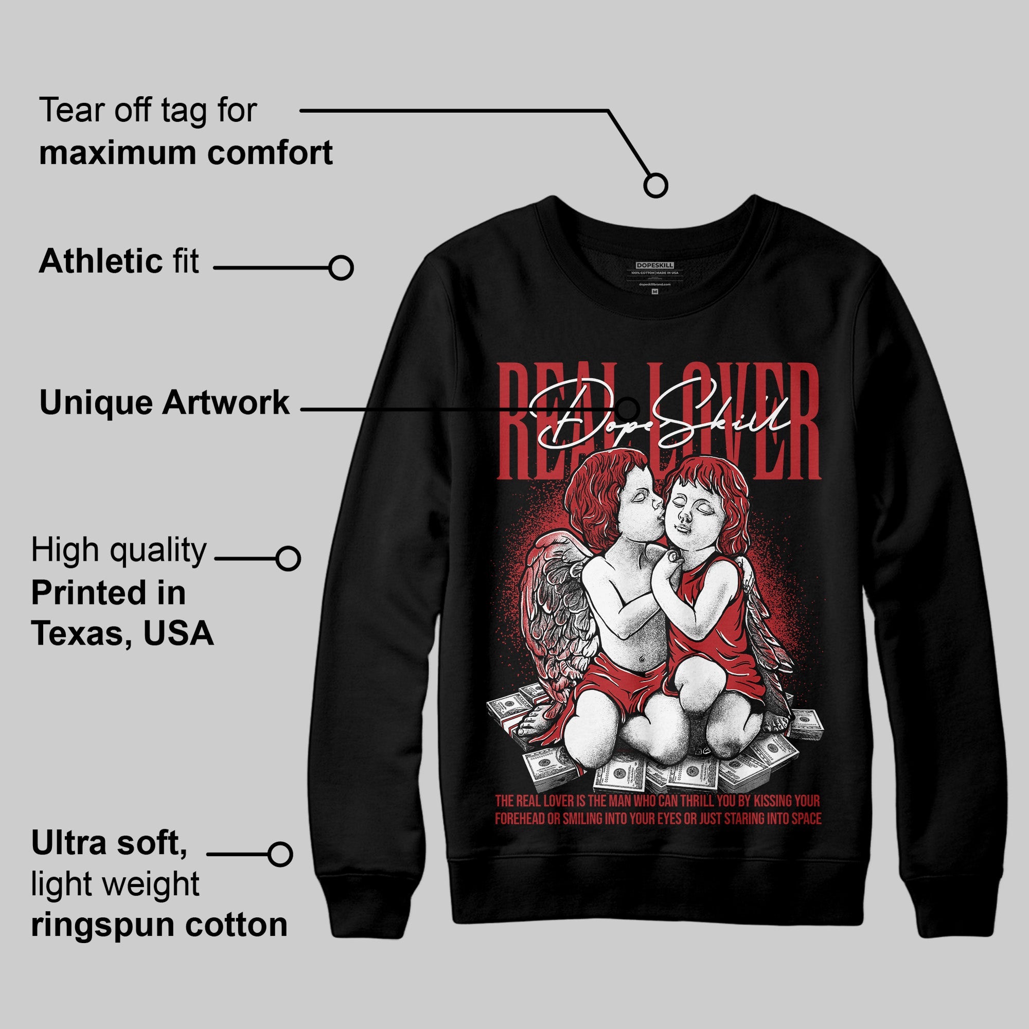 Flu Game 12s superstreetwear Sweatshirt Real Lover Graphic