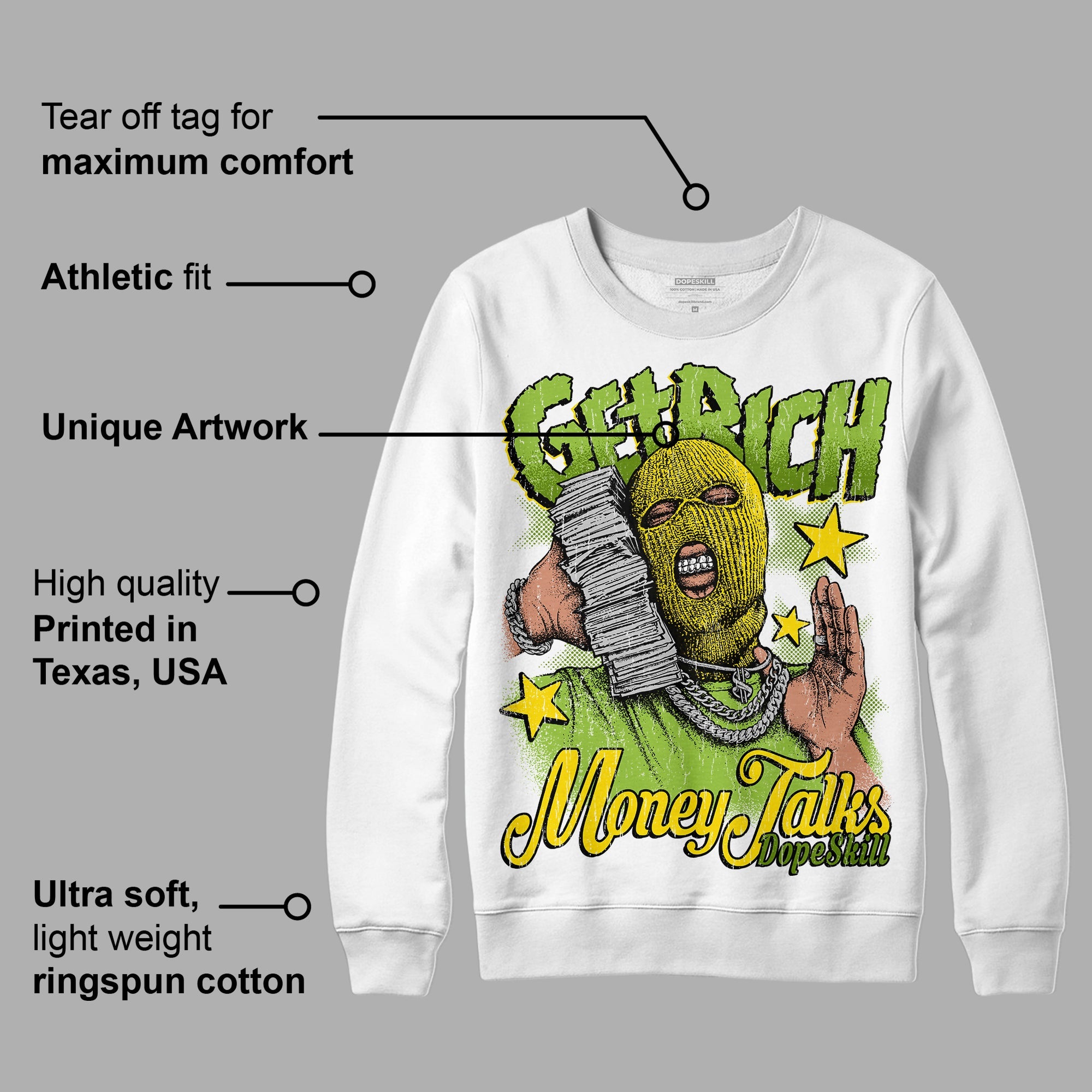 Dunk Low 'Chlorophyll' superstreetwear Sweatshirt Get Rich Graphic