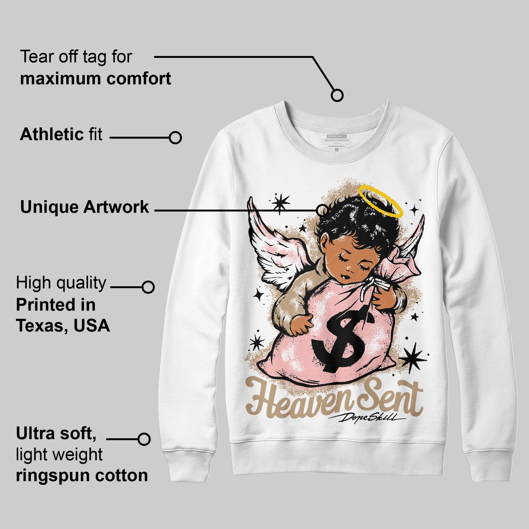 AIR FORCE 1 LINEN superstreetwear Sweatshirt Heaven Sent Graphic