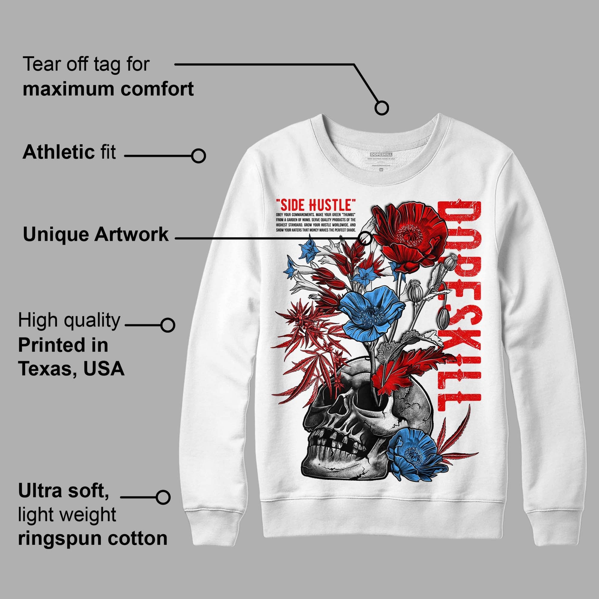 Cherry 11s superstreetwear Sweatshirt Side Hustle Graphic