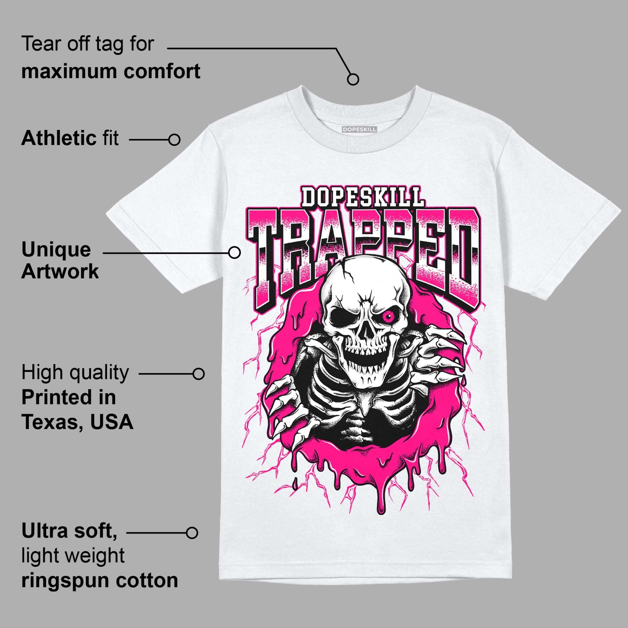 Fierce Pink 1s superstreetwear T-Shirt Trapped Halloween Graphic