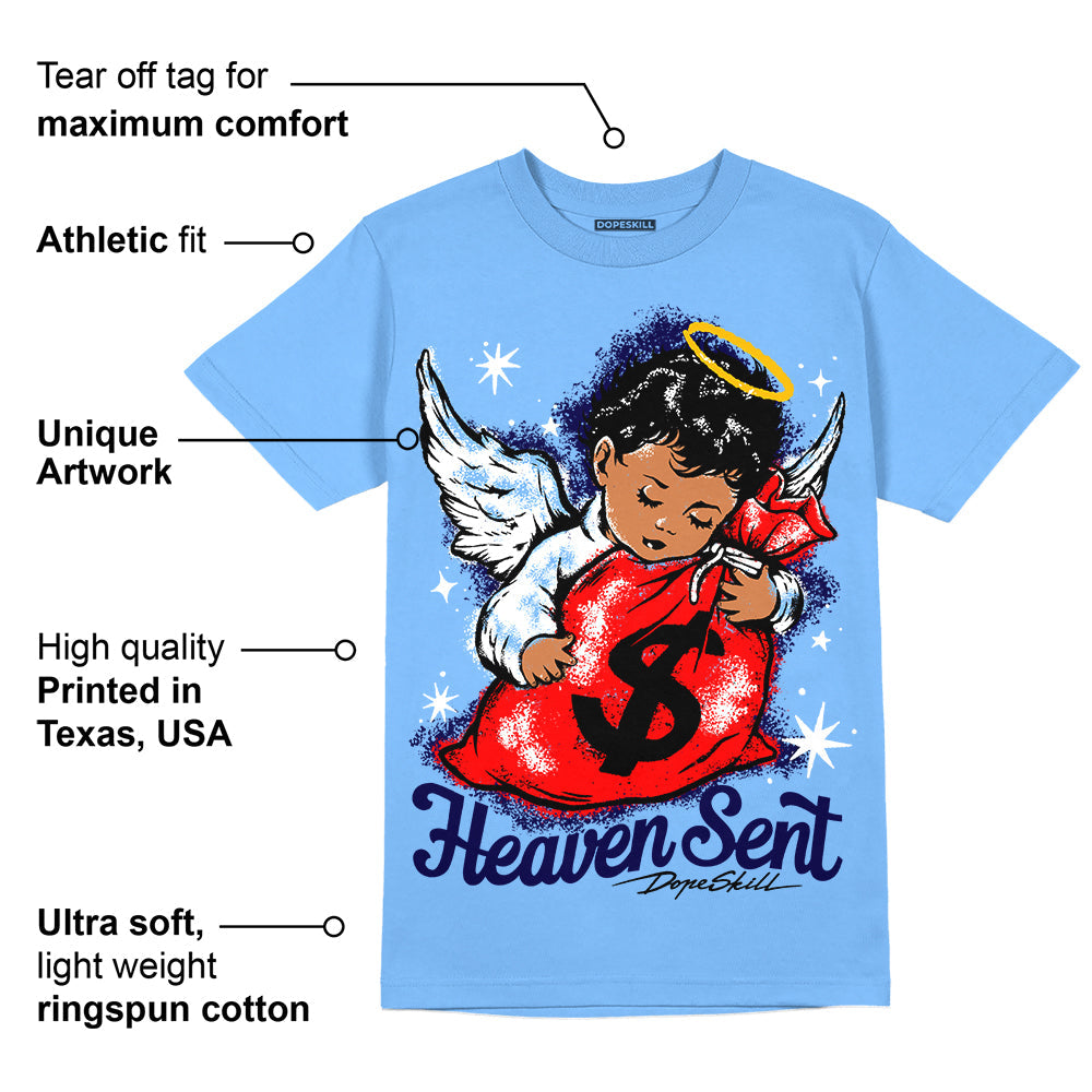 Powder Blue 9s superstreetwear Sky Blue T-shirt Heaven Sent Graphic