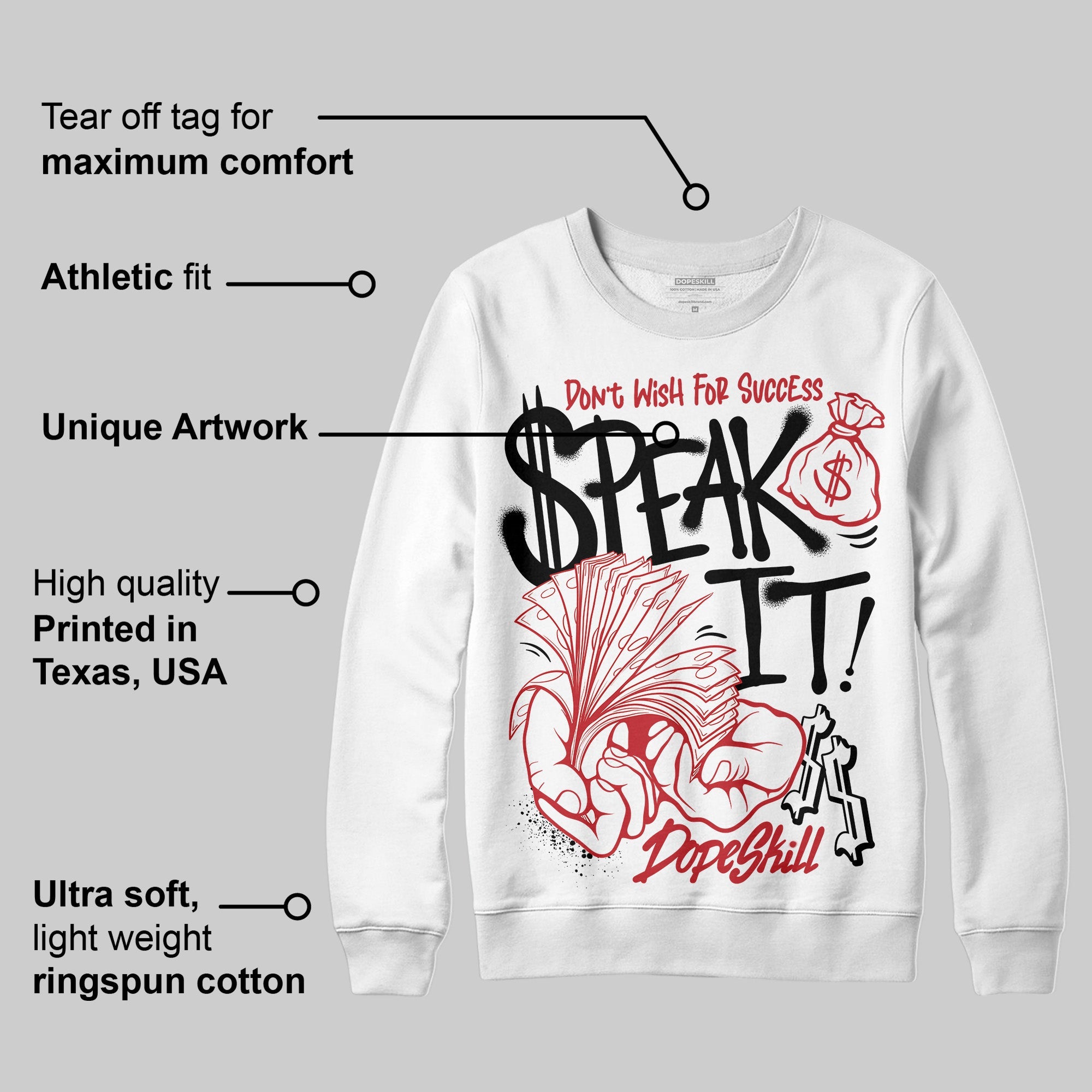 Bred 11s superstreetwear Sweatshirt Speak It Graphic