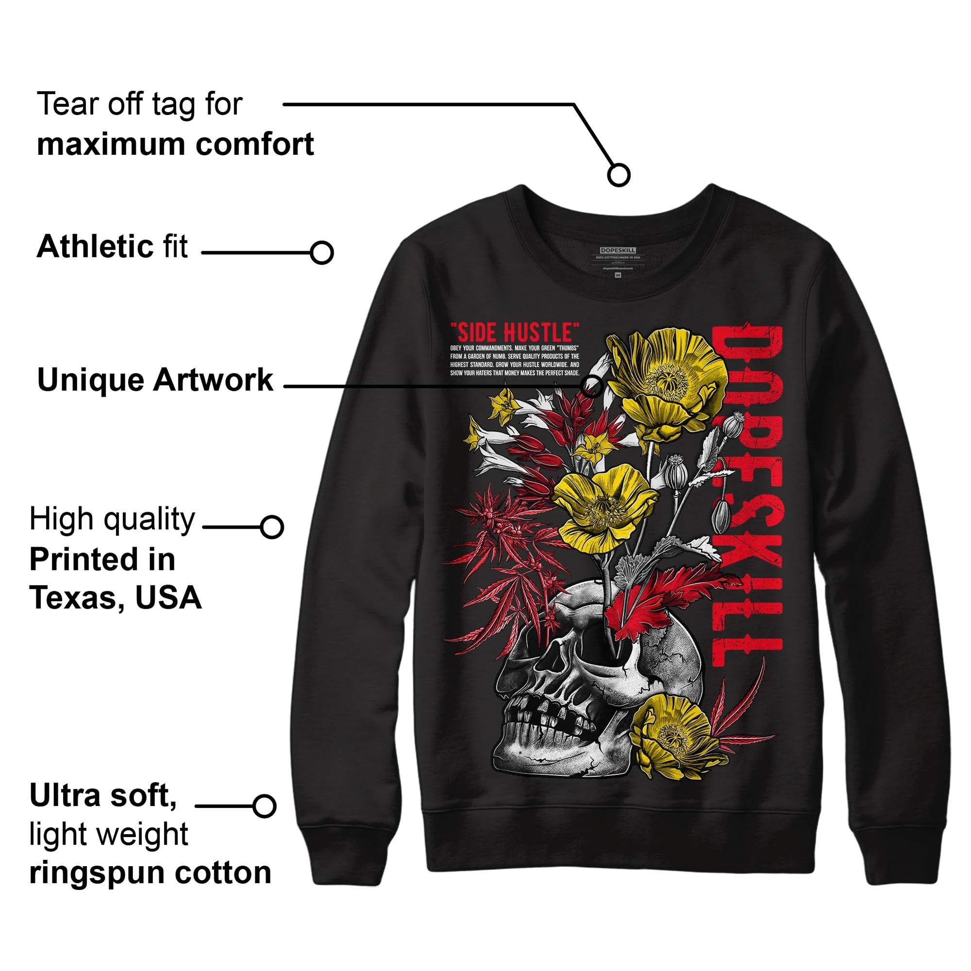 Red Thunder 4s superstreetwear Sweatshirt Side Hustle Graphic