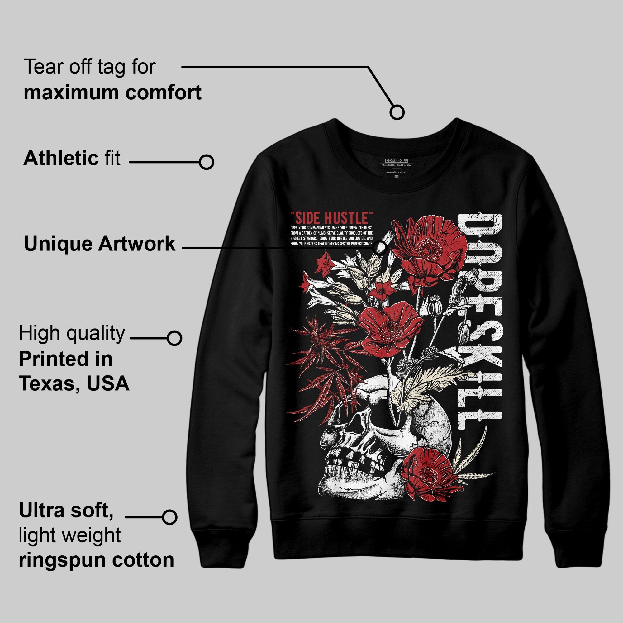 Black Toe Reimagined 1s superstreetwear Sweatshirt Side Hustle Graphic